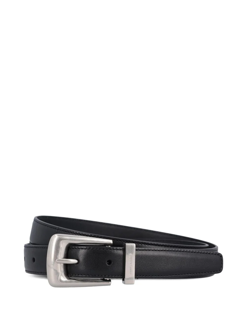 leather folk-buckle belt - 1