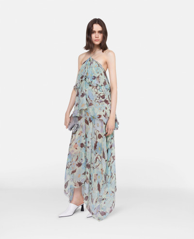 Stella McCartney Lady Garden Print Silk Chiffon Halterneck Dress outlook