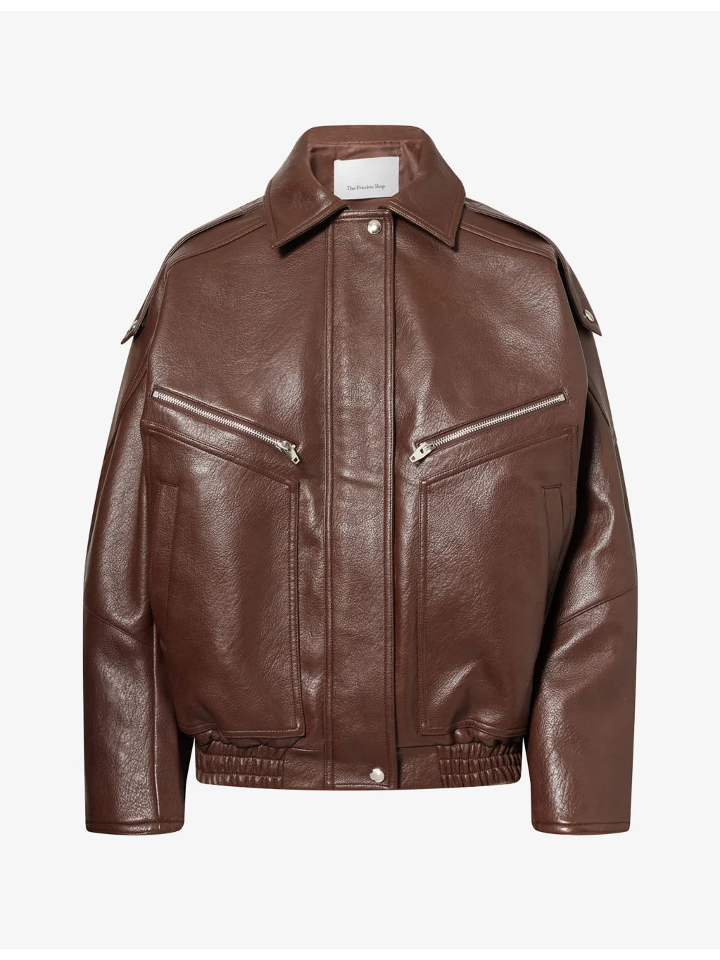 Hudson Faux-Leather Bomber Jacket - 1
