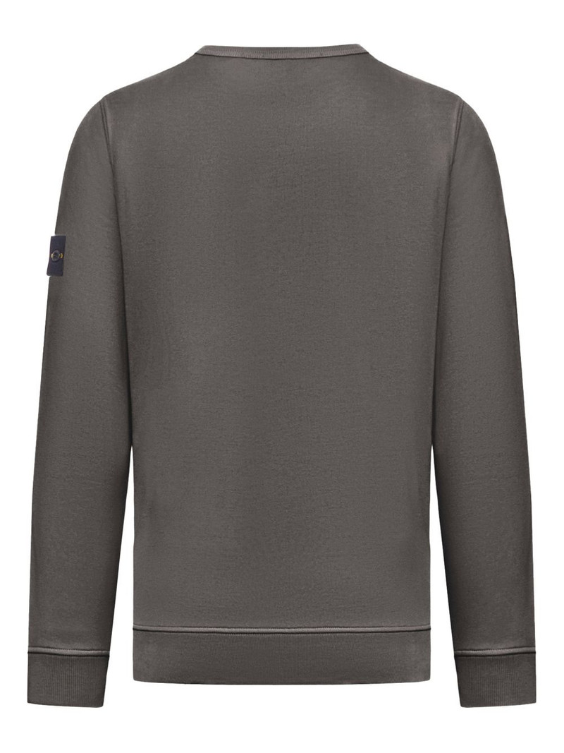 Stone Island compass logo long-sleeve sweatshirt outlook