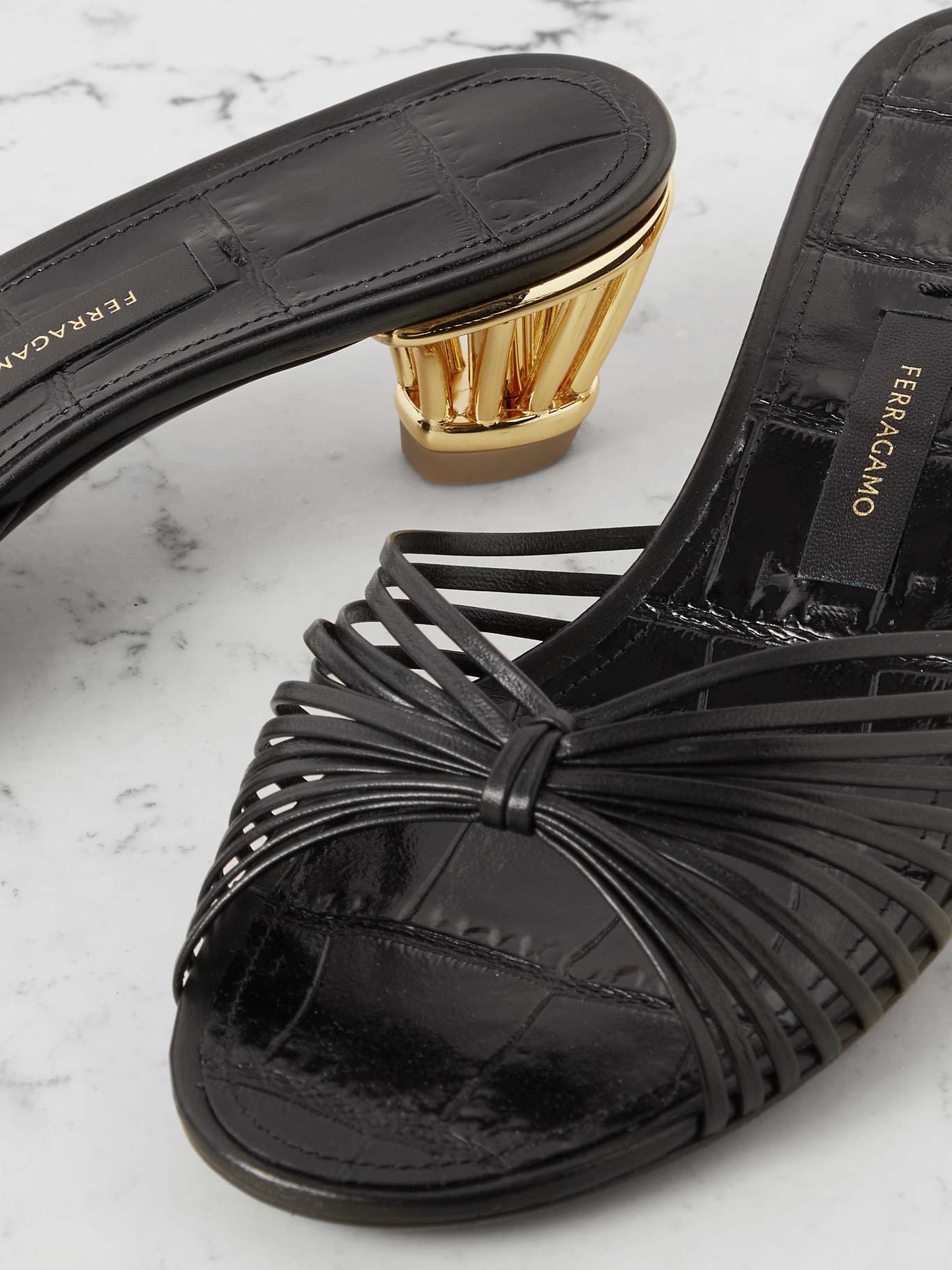 FERRAGAMO Aryana leather mules | netaporter | REVERSIBLE