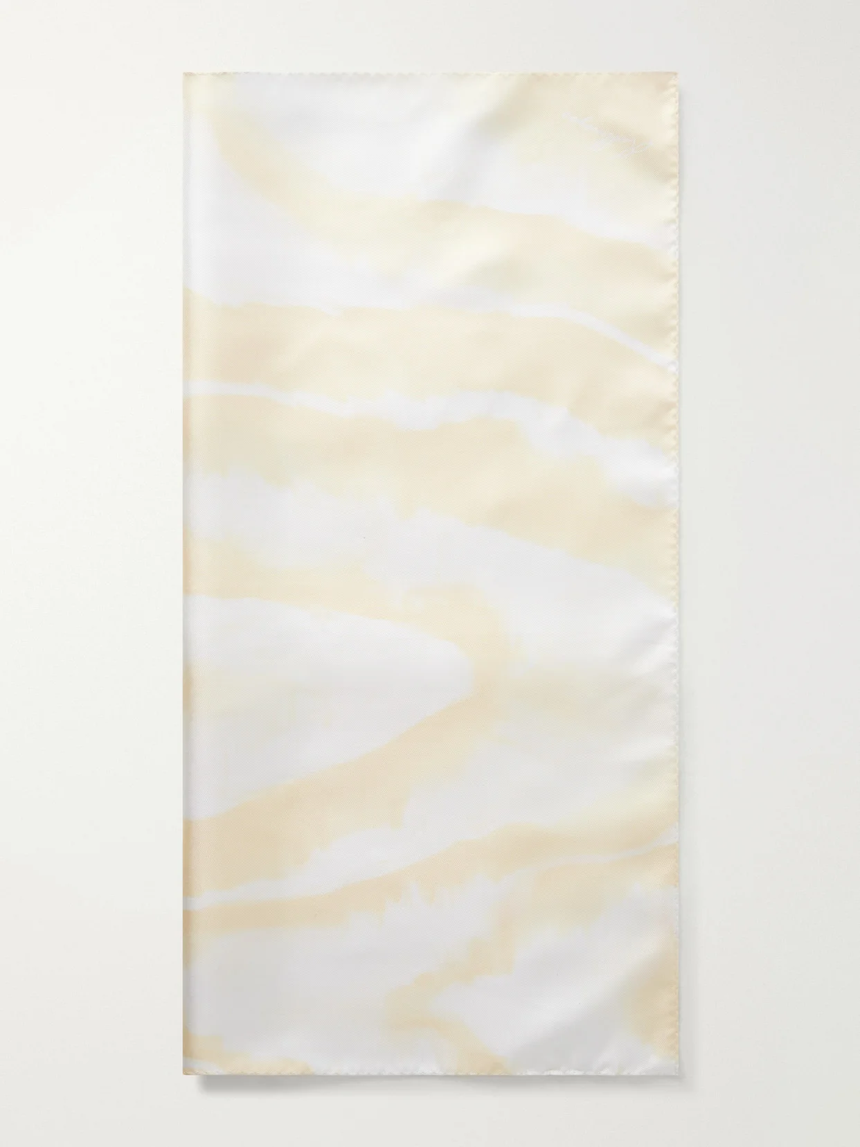 Oil Moire Printed Silk-twill Scarf - 1