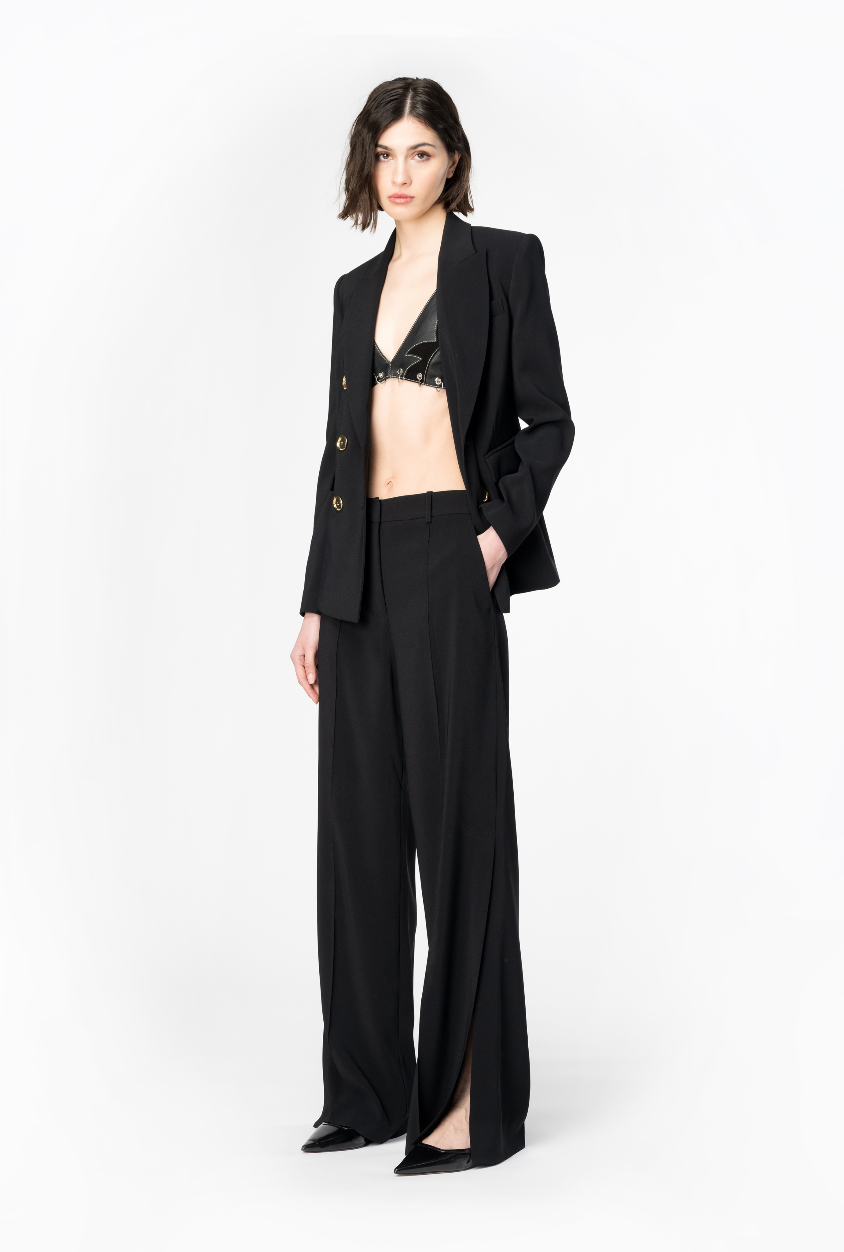 WIDE-LEG TROUSERS WITH SIDE SLIT - 3