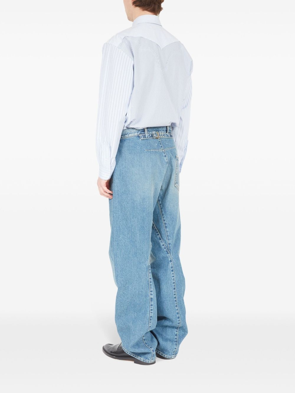 seam-detail tapered jeans - 5