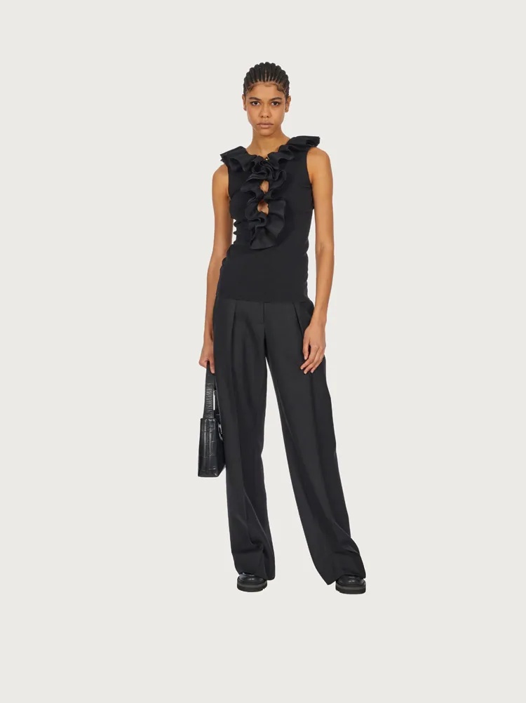 RUFFLE DETAIL TOP - 7