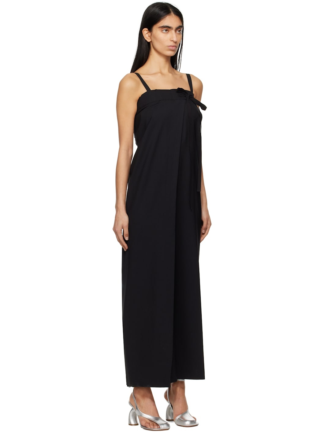 Black Tailoring Wool Canvas Trouser Jumpsuit - 2