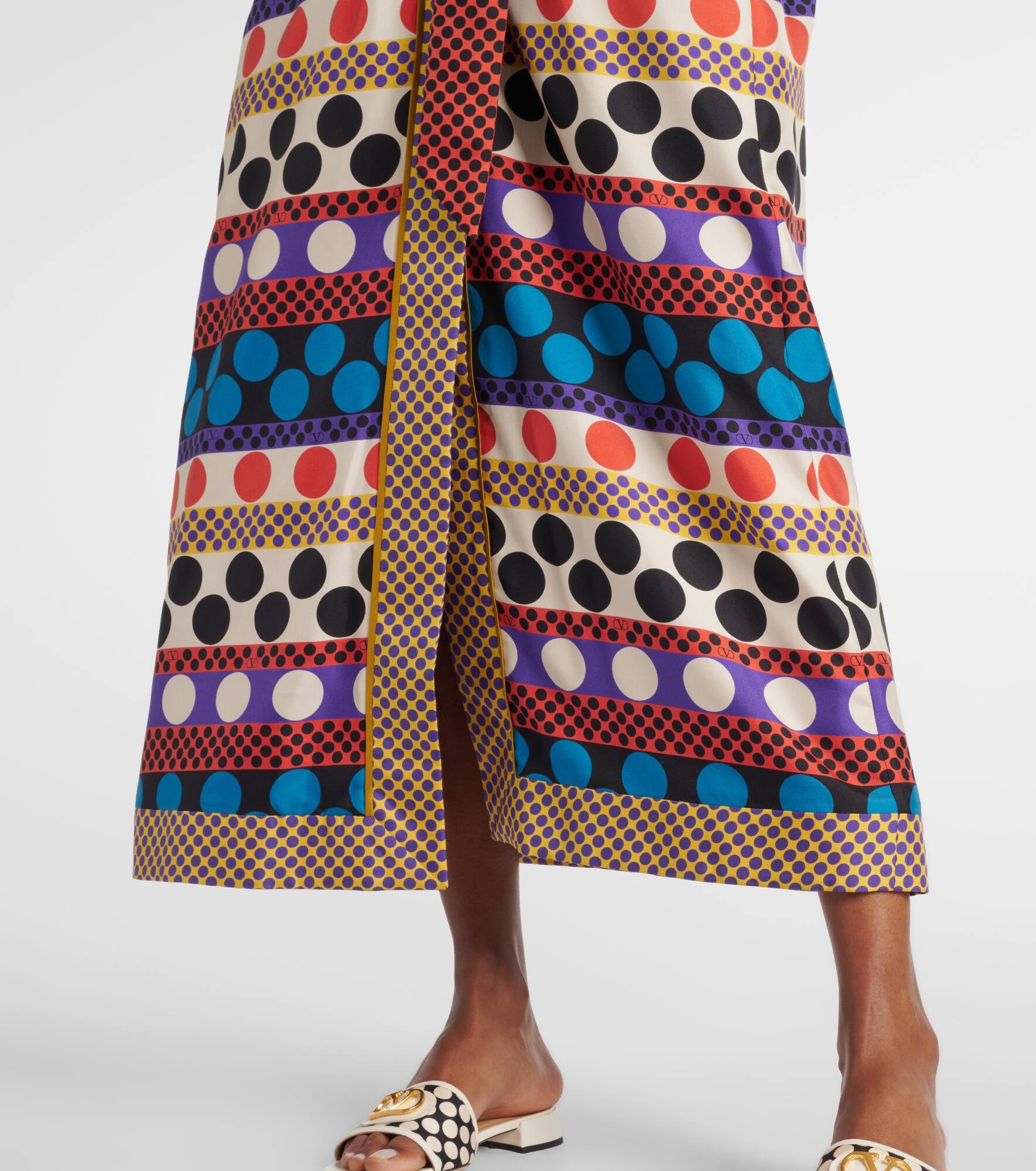 Polka-dot silk beach cover-up - 6