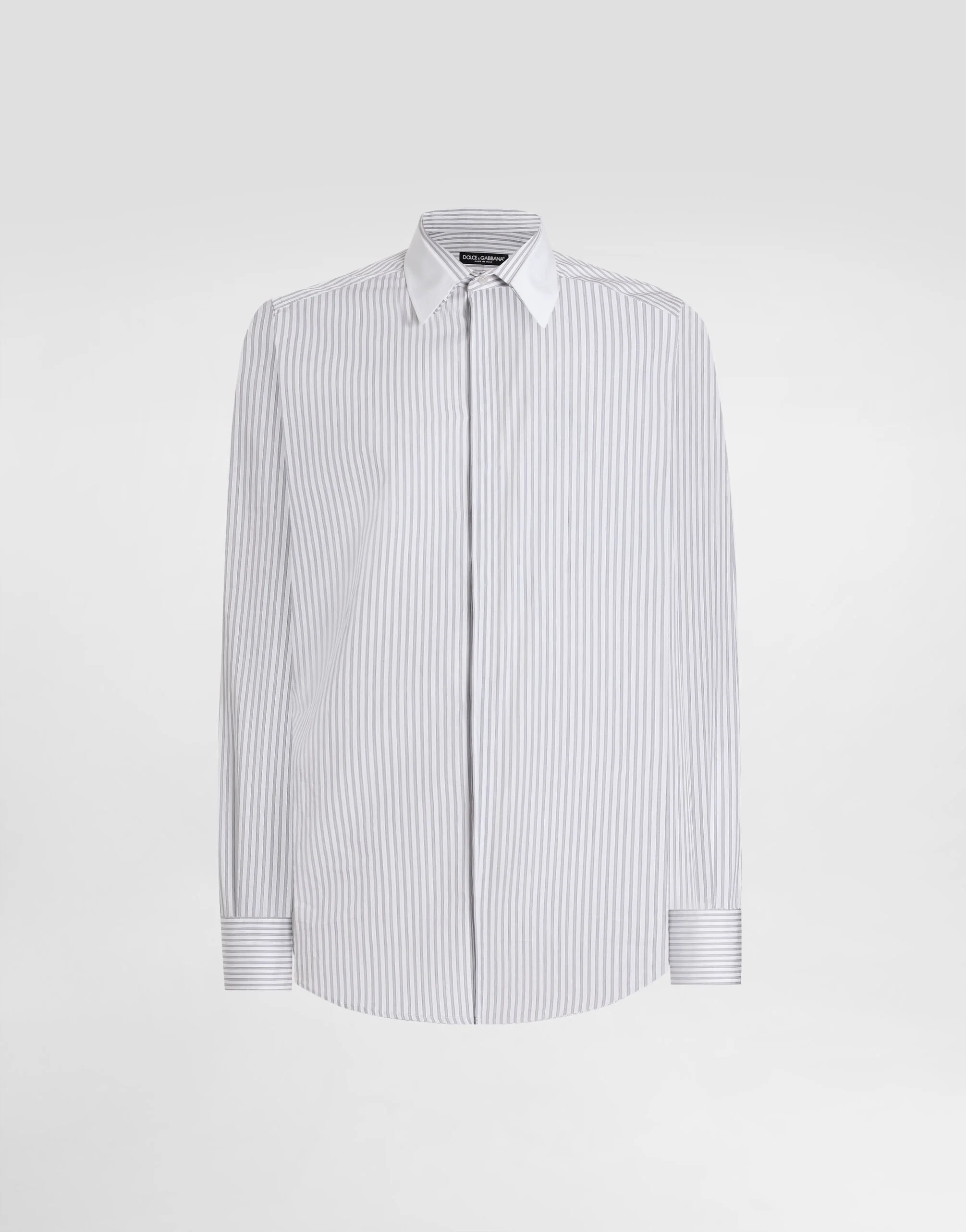 Striped poplin martini shirt - 1