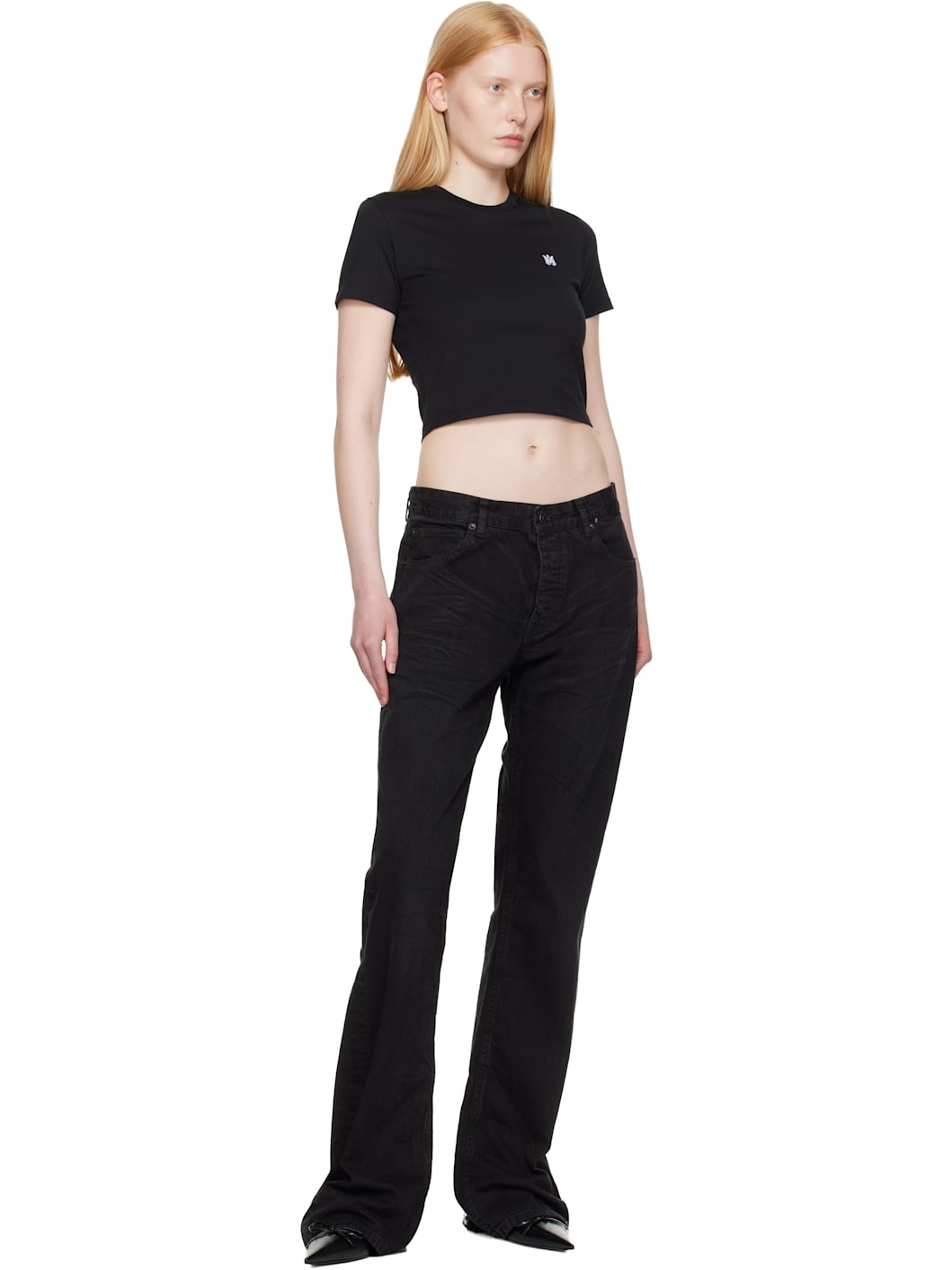 Black MA Embroidered Baby T-shirt - 4