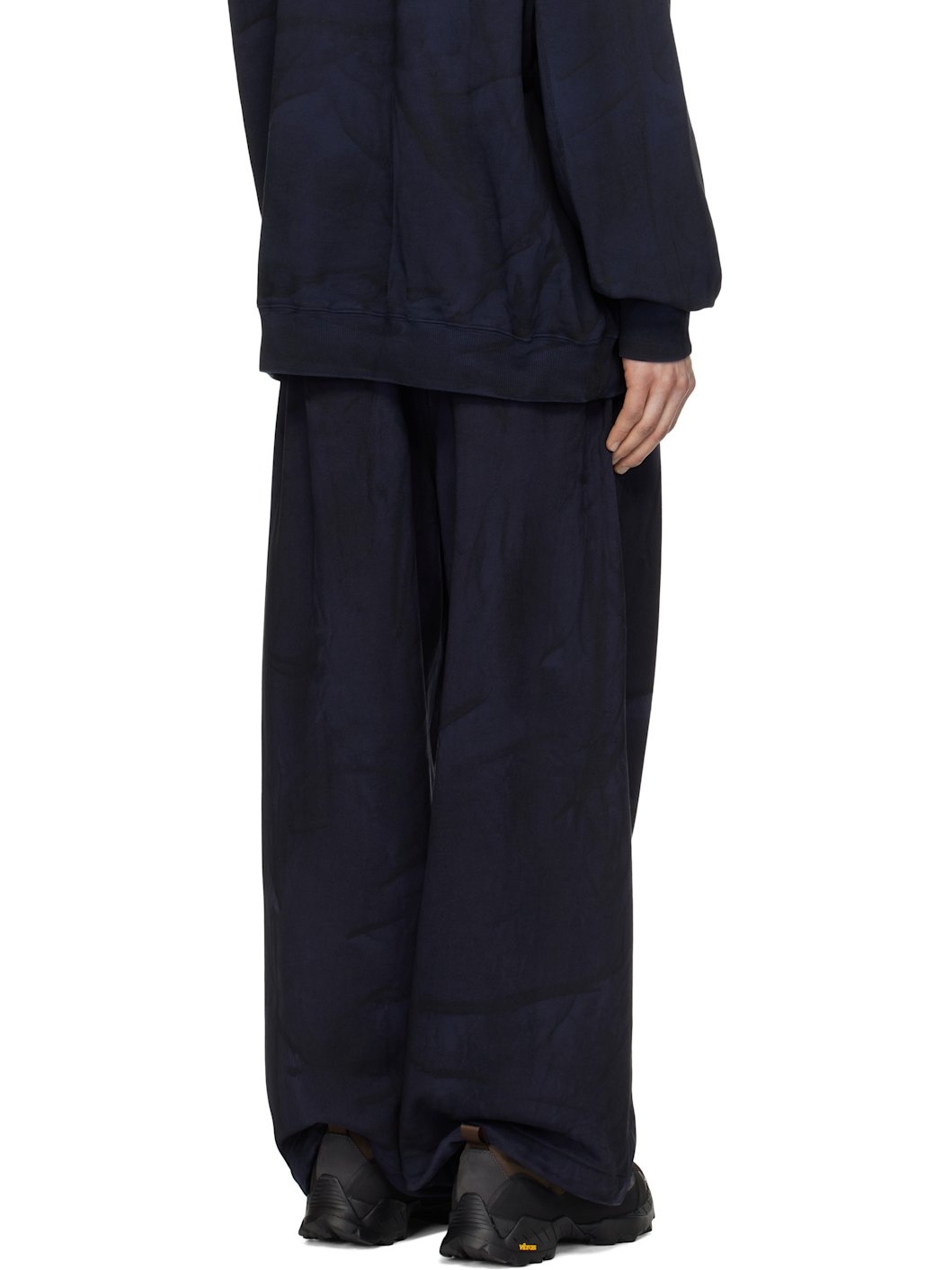 Juun. J Navy Painted Jersey Trousers - 3