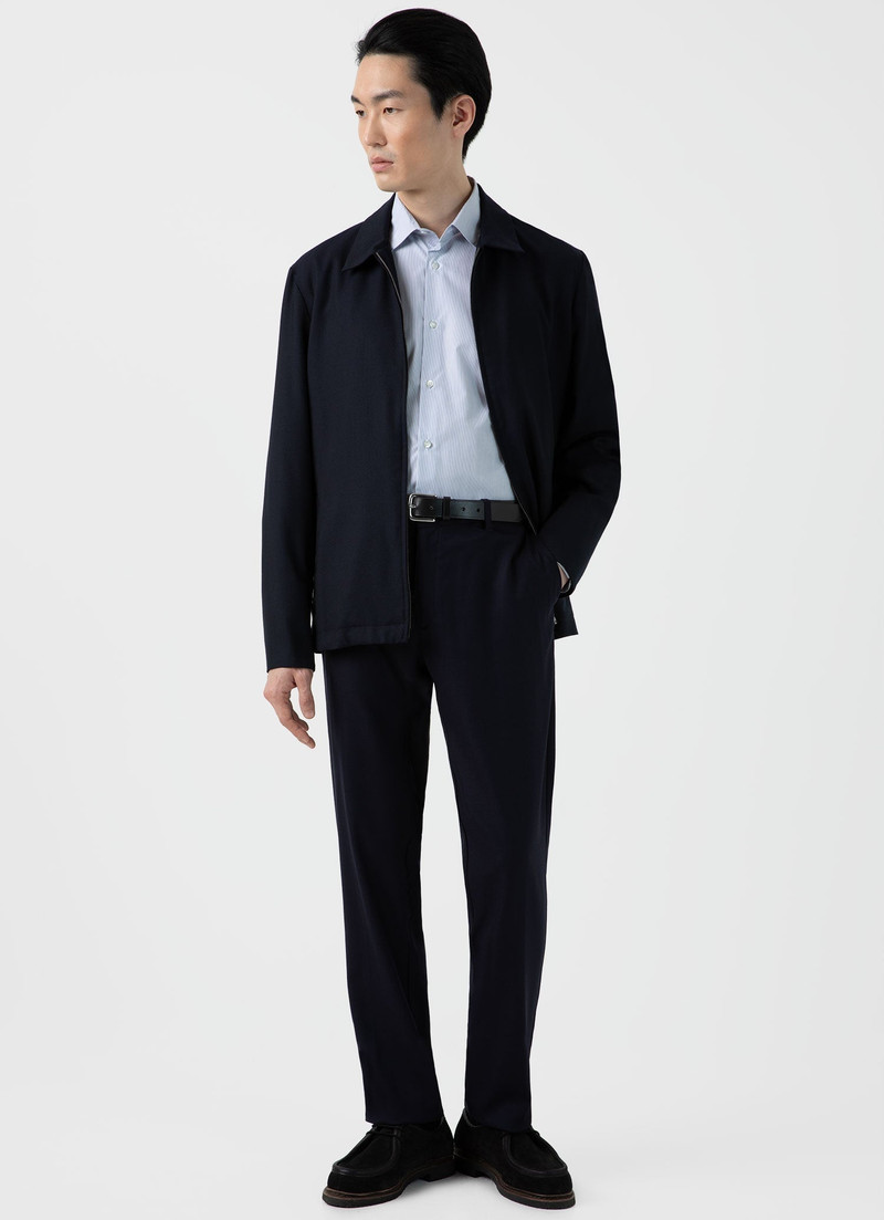 Sunspel Travel Wool Harrington Jacket outlook