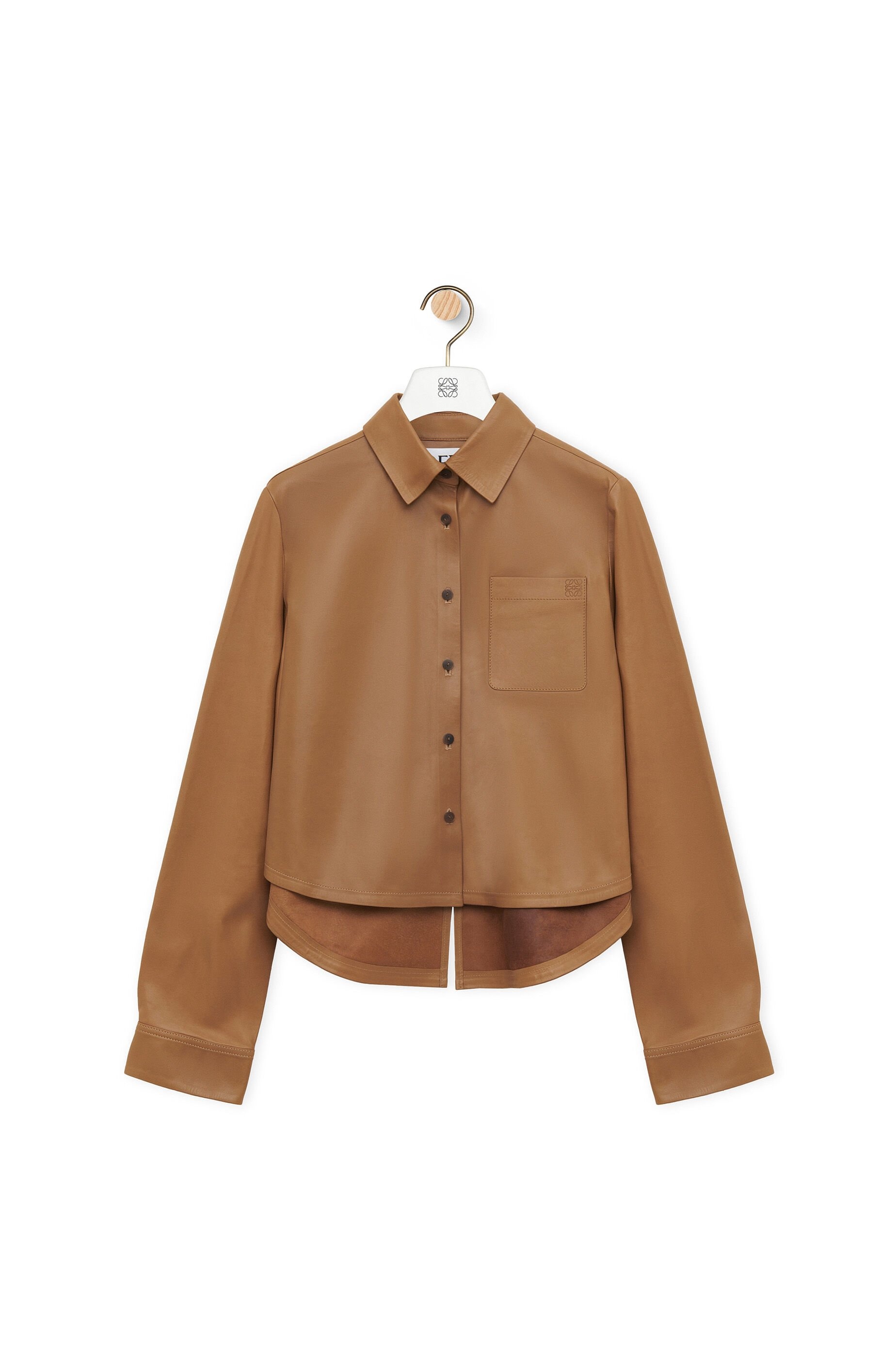 Trapeze shirt in nappa lambskin - 1