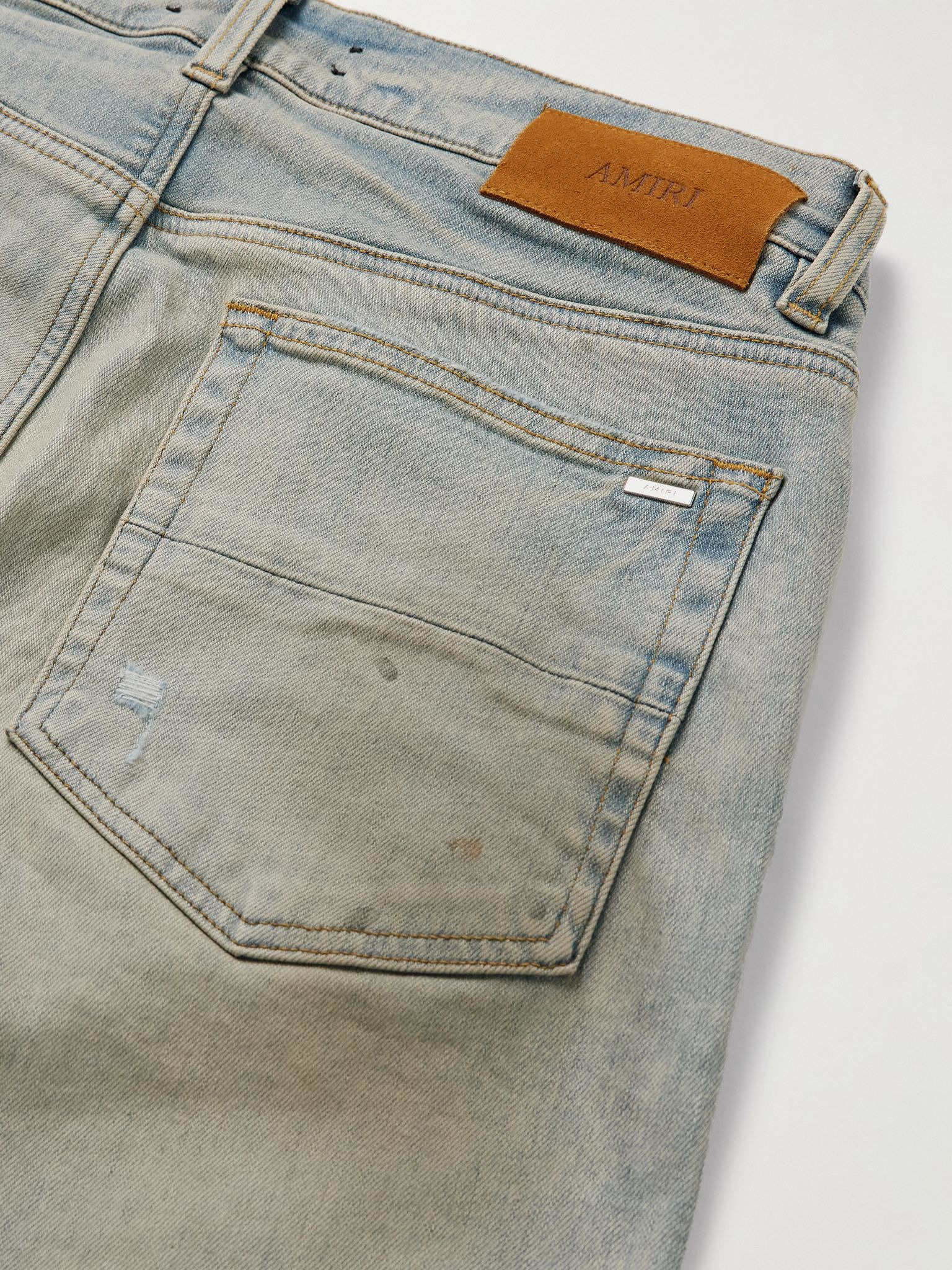 Stack Skinny-Fit Distressed Jeans Blue - 5