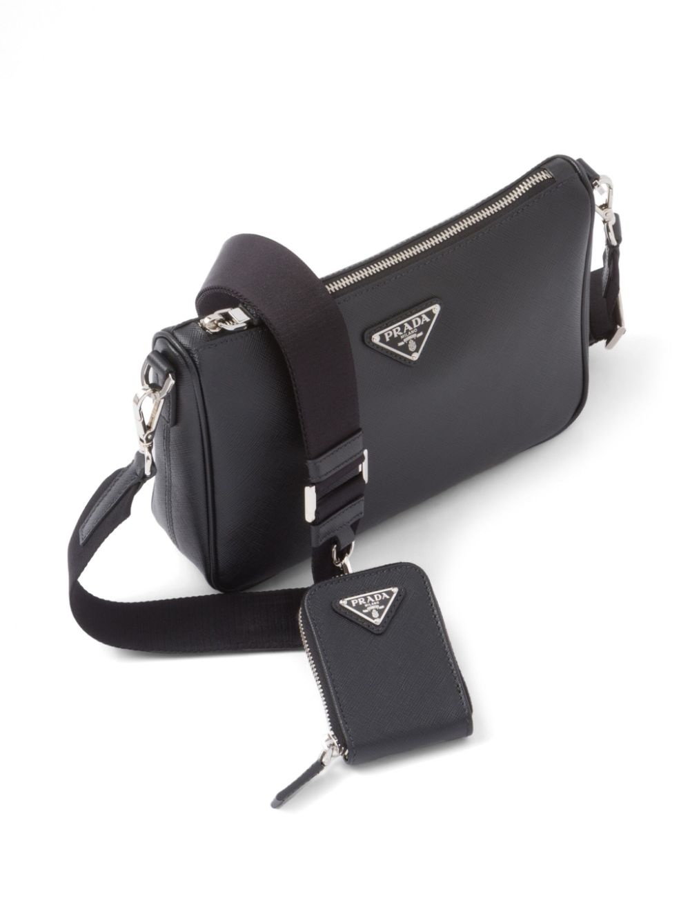 Prada Saffiano-leather crossbody bag | farfetch | REVERSIBLE