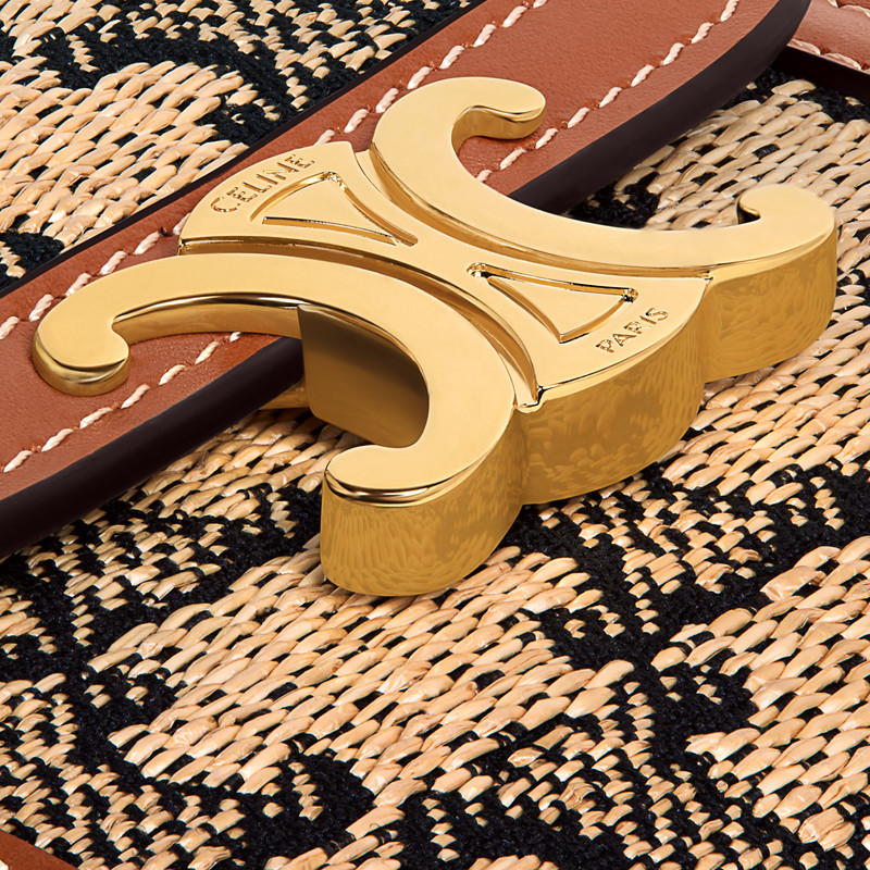 Triomphe Small Flap Wallet in TEXTILE WITH TRIOMPHE AND CALFSKIN 5