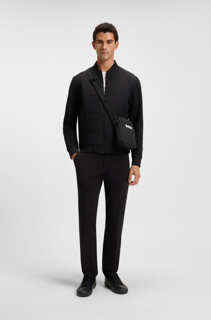 BOSS CROSSBODY BAG WITH CONTRAST LOGO AND SIGNATURE-STRIPE STRAP outlook