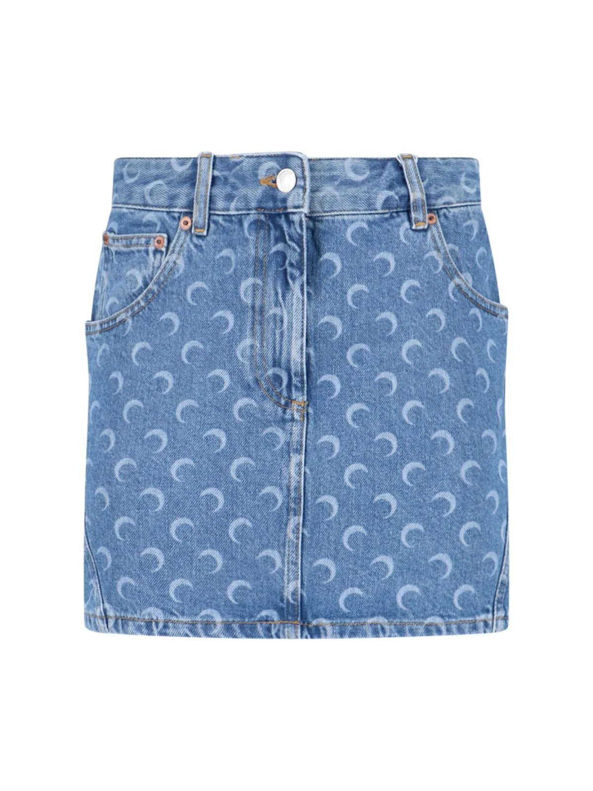 'MOON' DENIM MINI SKIRT - 1