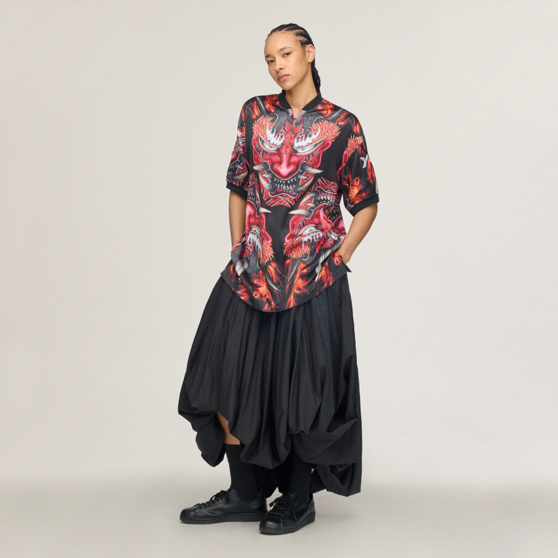 Y-3 RED SATIN GRAPHIC JERSEY 6