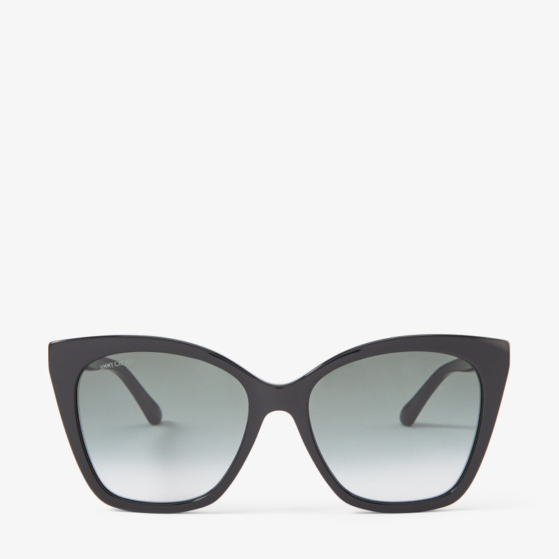 Rua/G Black Cat Eye Sunglasses with Pearls and Swarovski Crystals - 1