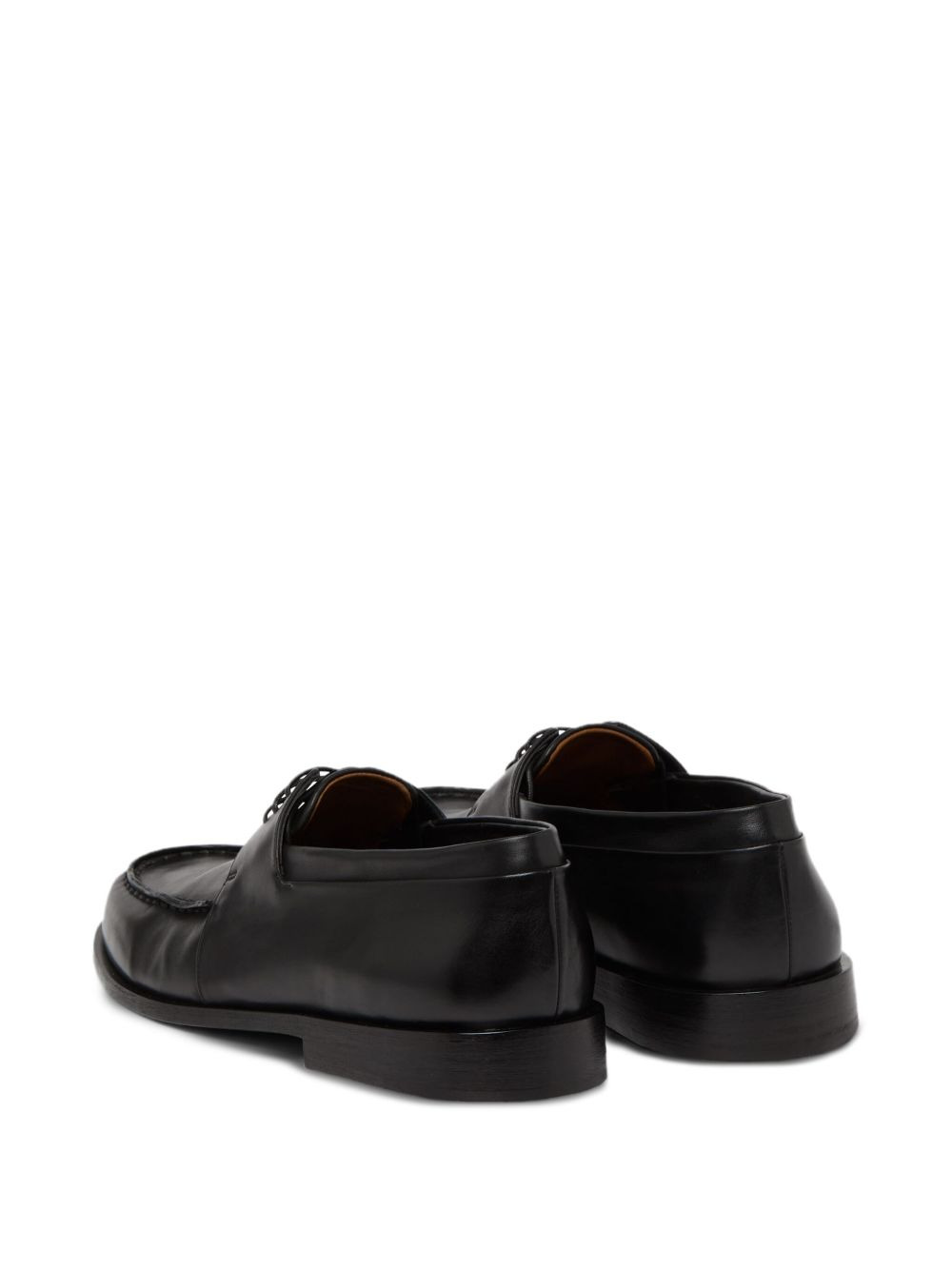 leather lace-up derby shoes - 3