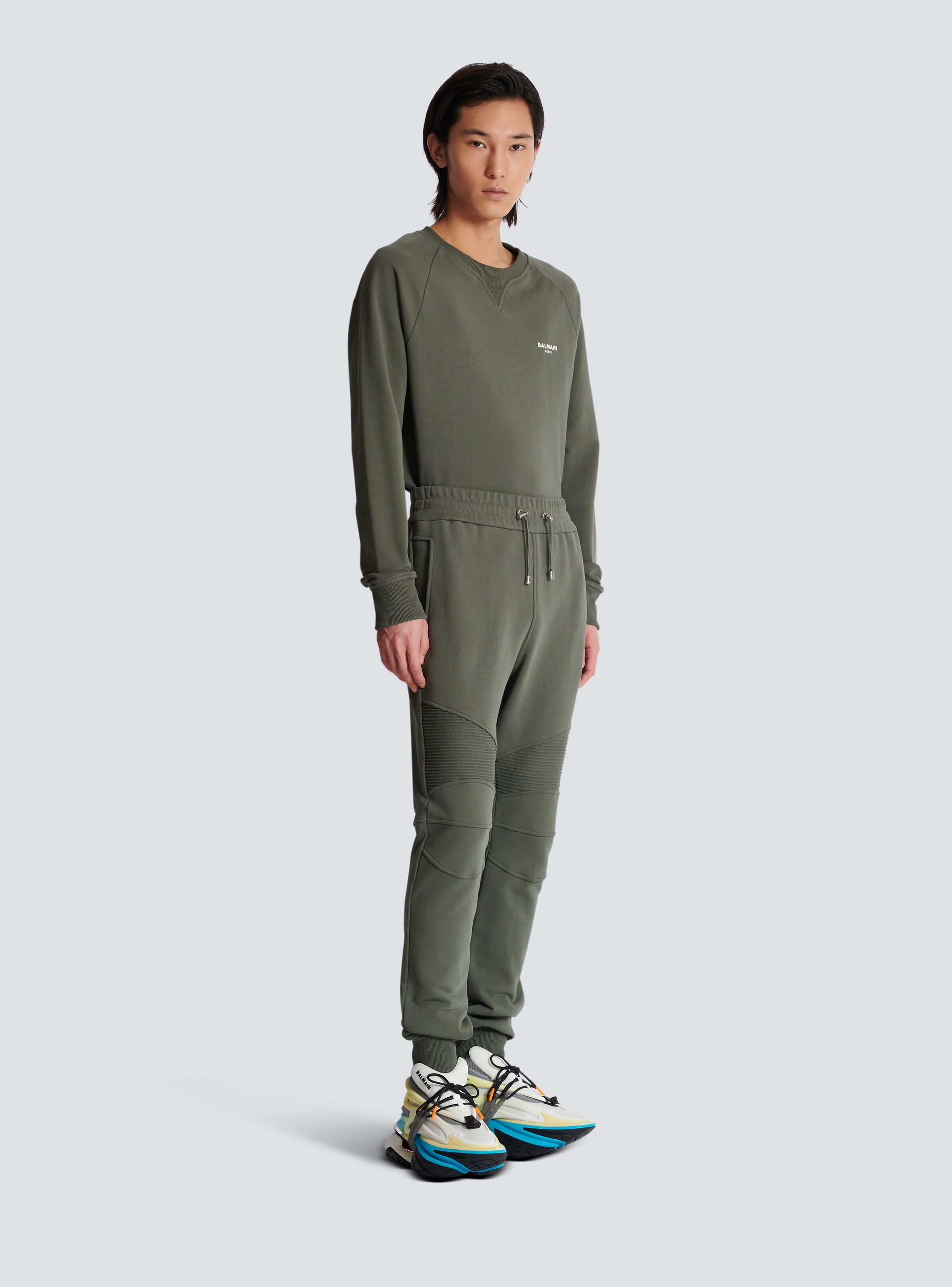 Flocked Balmain Paris joggers - 3