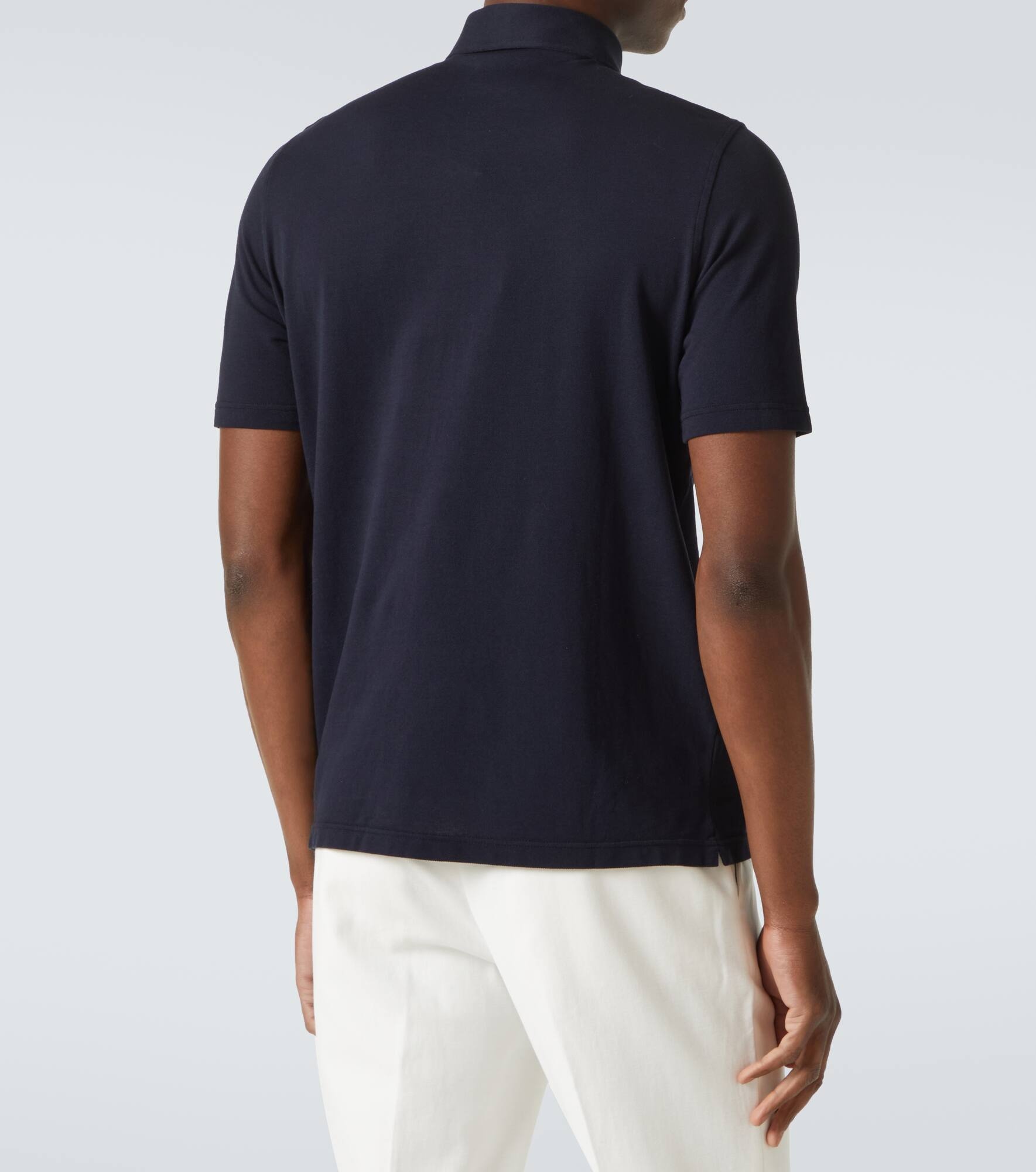 Cotton piqué polo shirt - 4