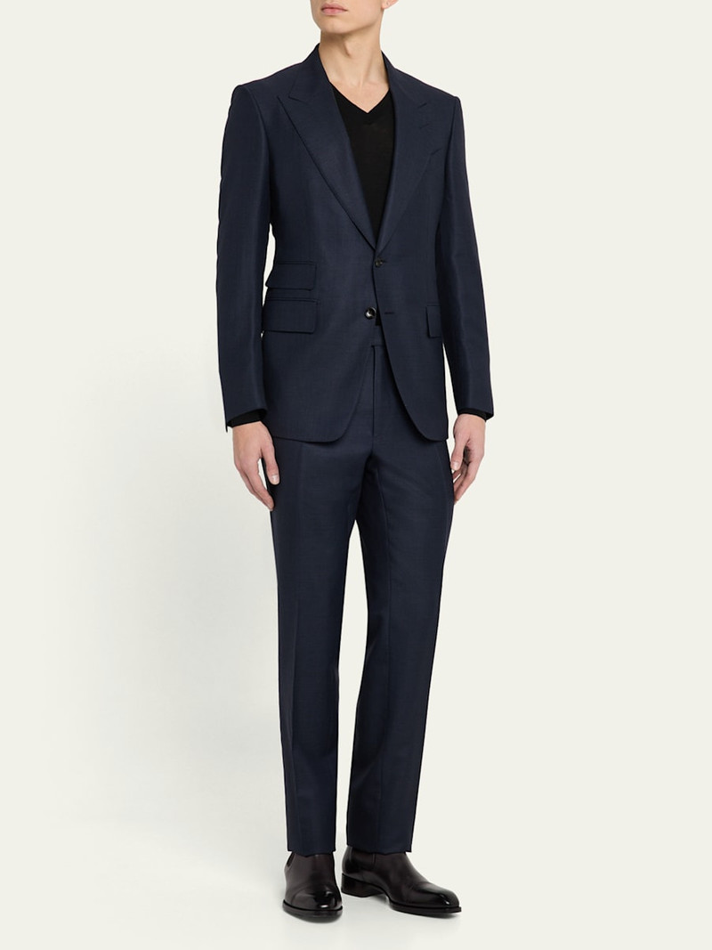 TOM FORD Men's Shelton Mouline Sharkskin Suit outlook
