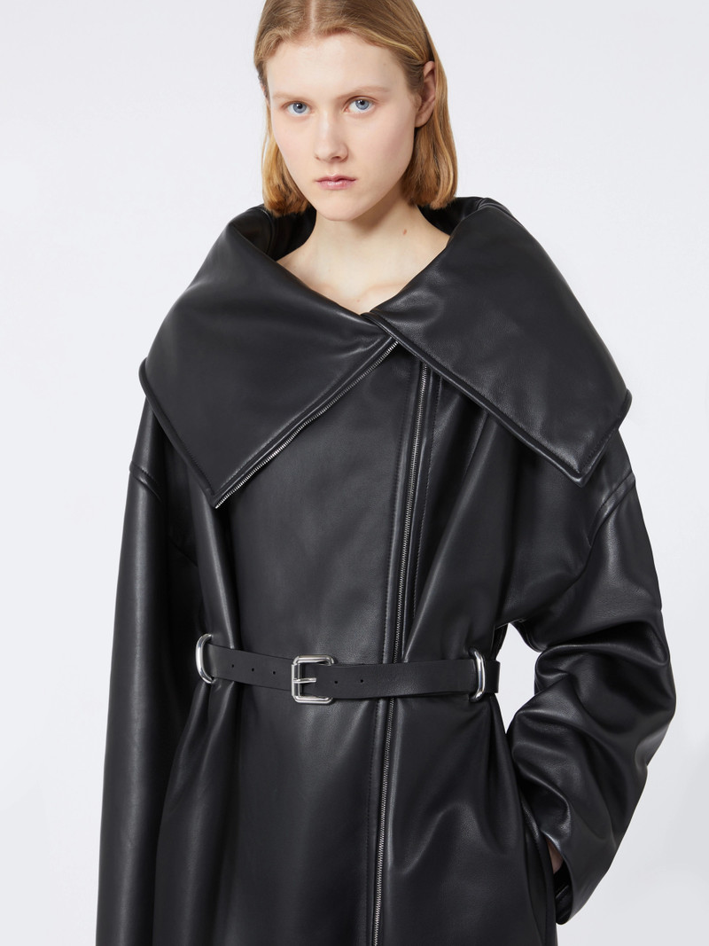 ABANO1234 Long leather coat - RUNWAY - BLACK 5