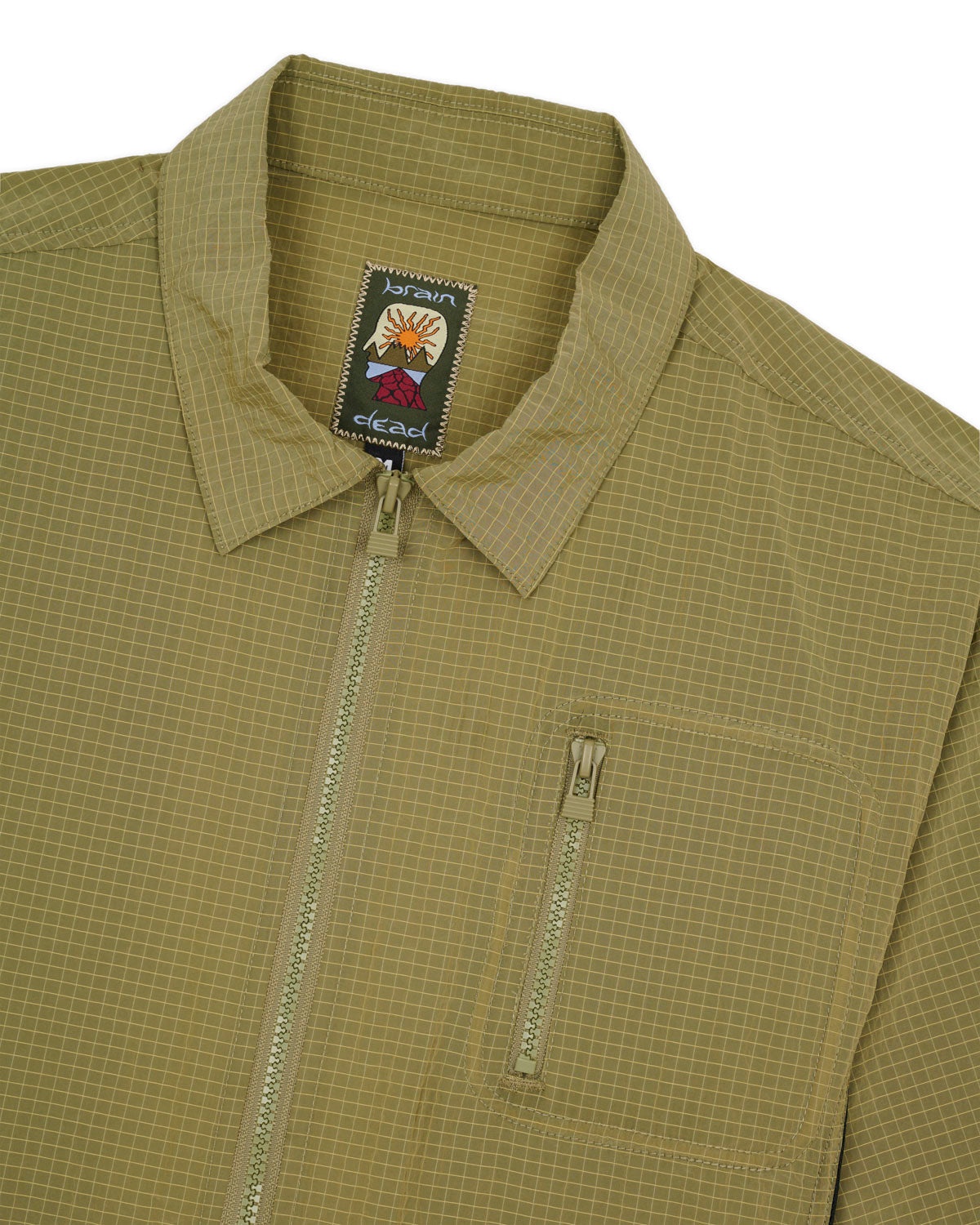 Brain Dead Equipment Hitting Shirt - Dusky Green - 2