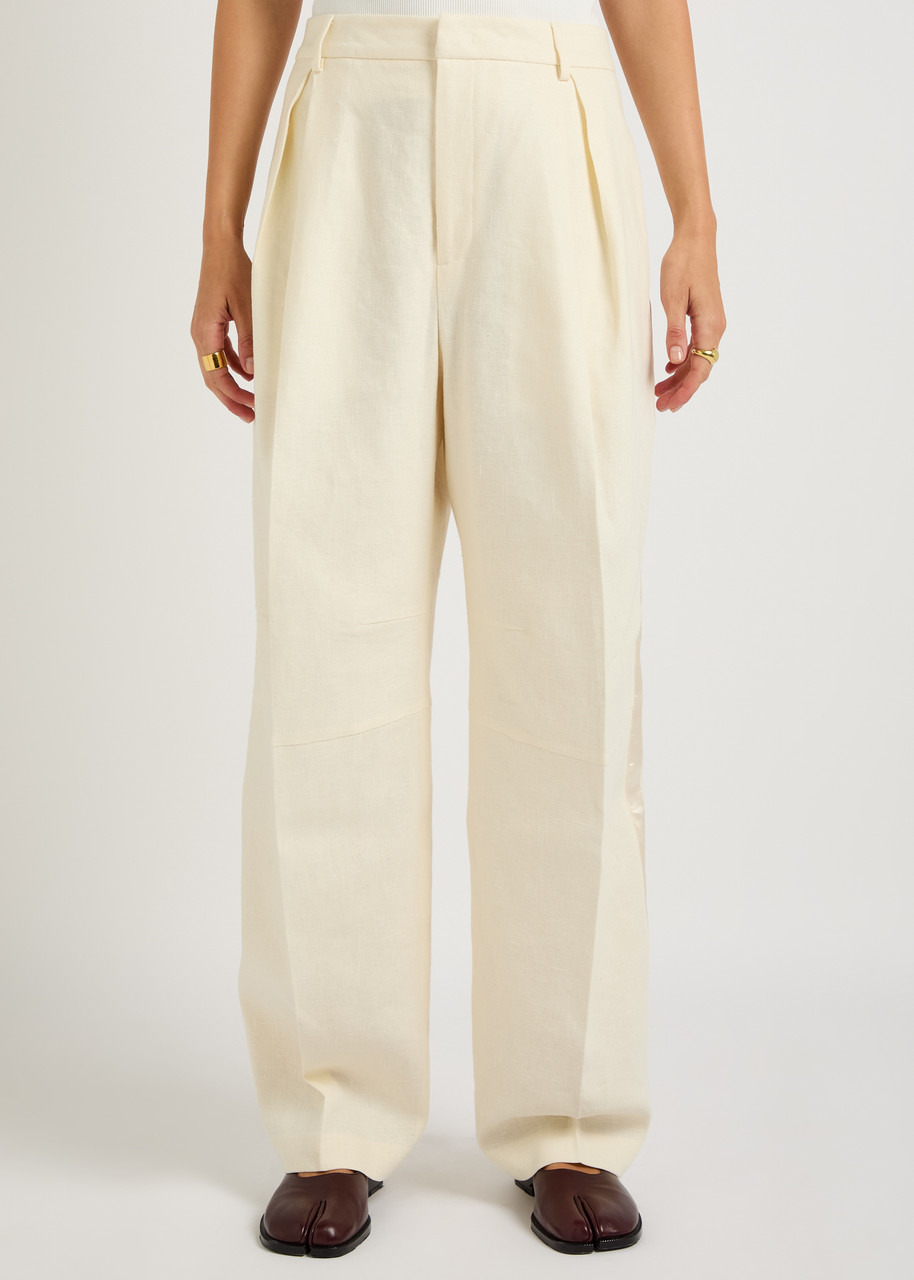 Armarium Ariele Barrel-leg Stretch-linen Trousers - 2