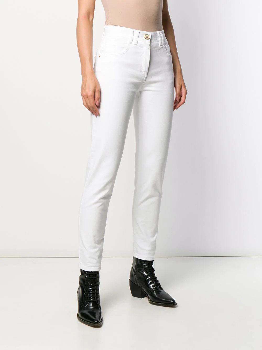 cropped slim fit jeans - 3