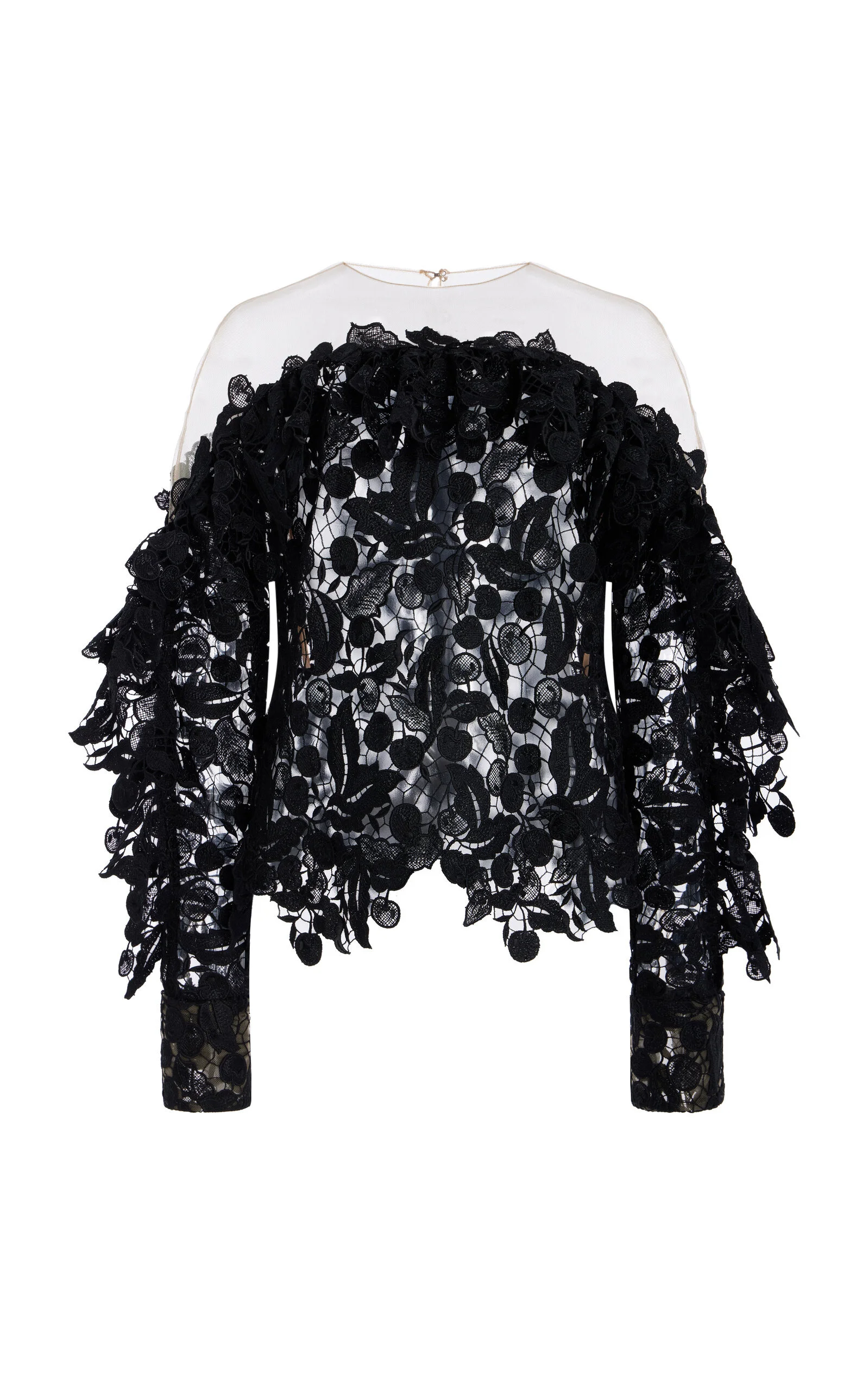 Off-The-Shoulder Guipure Top black - 1