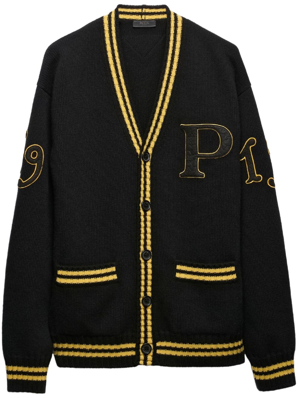 Patch-detailing cardigan - 1