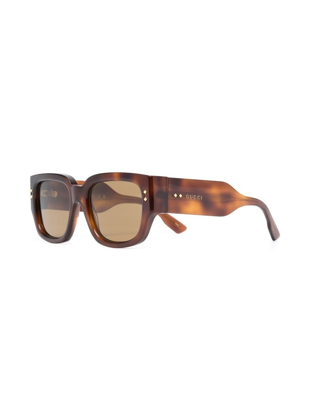 tortoiseshell logo-arm sunglasses - 2