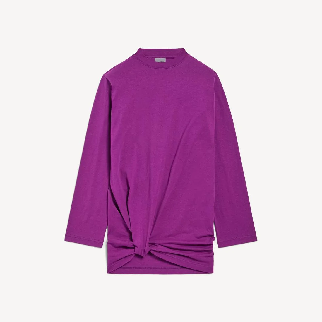 Women's Tucked Long Sleeves T-shirt in Violet - 1