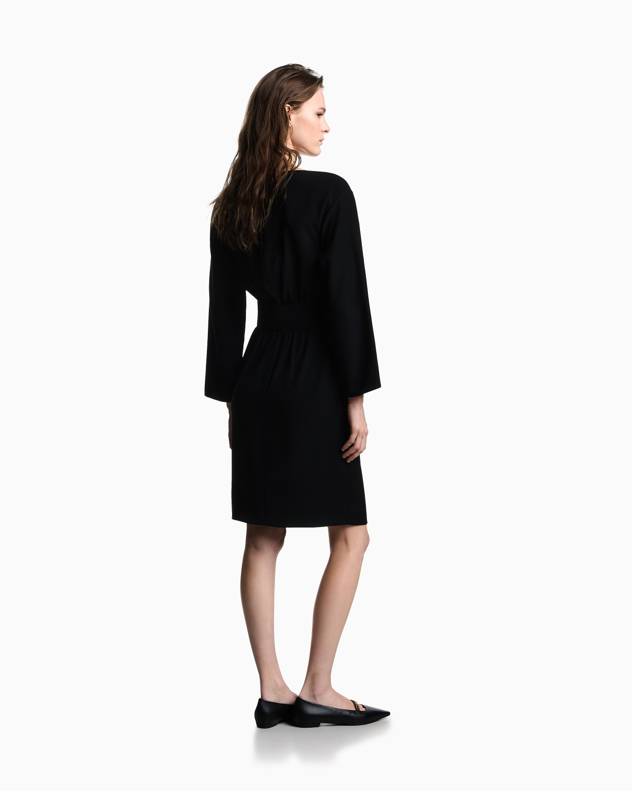 TECHNICAL-CADY DRESS WITH ELASTICATED WAIST - 3