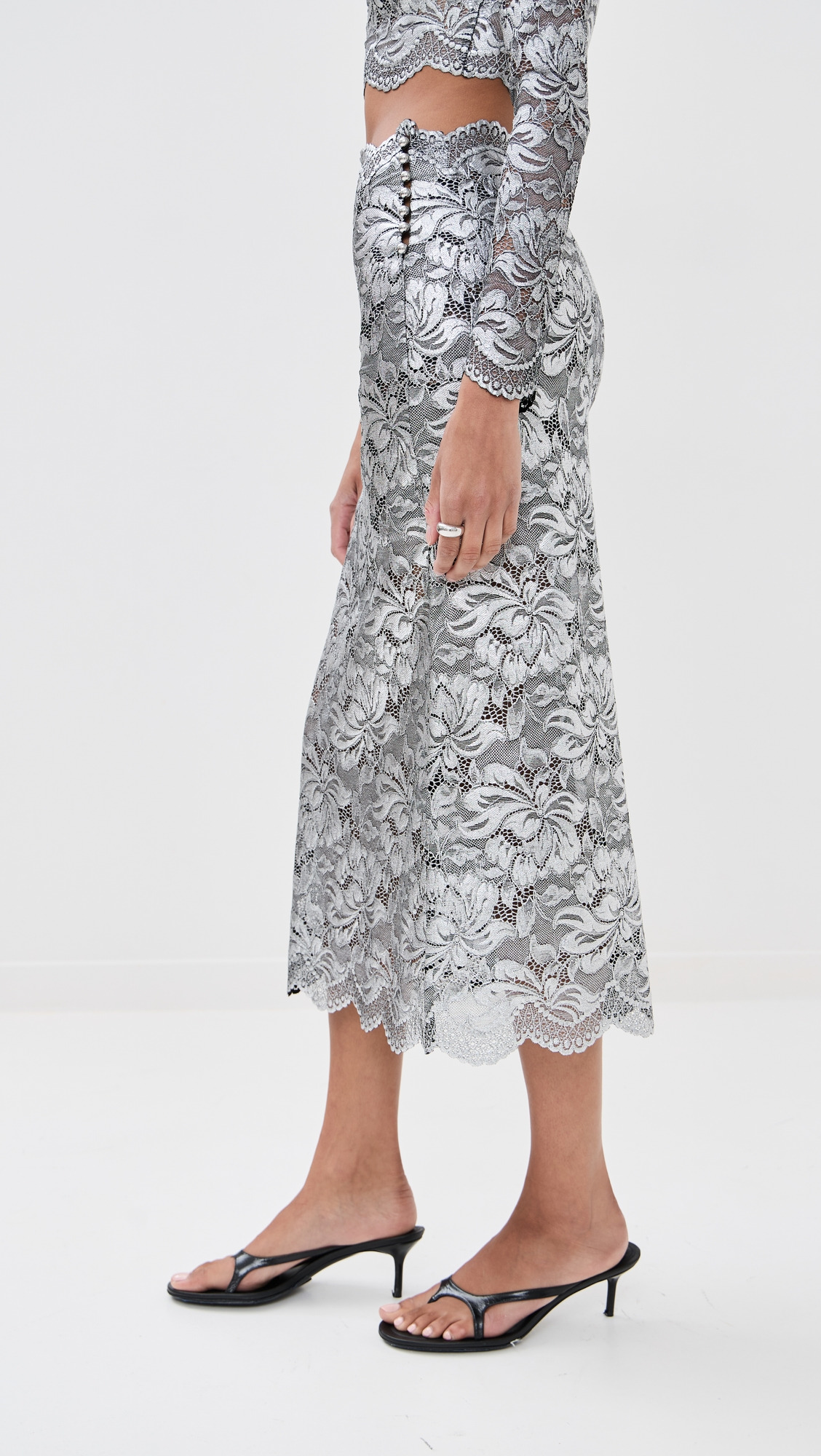 Lace Midi Skirt - 3