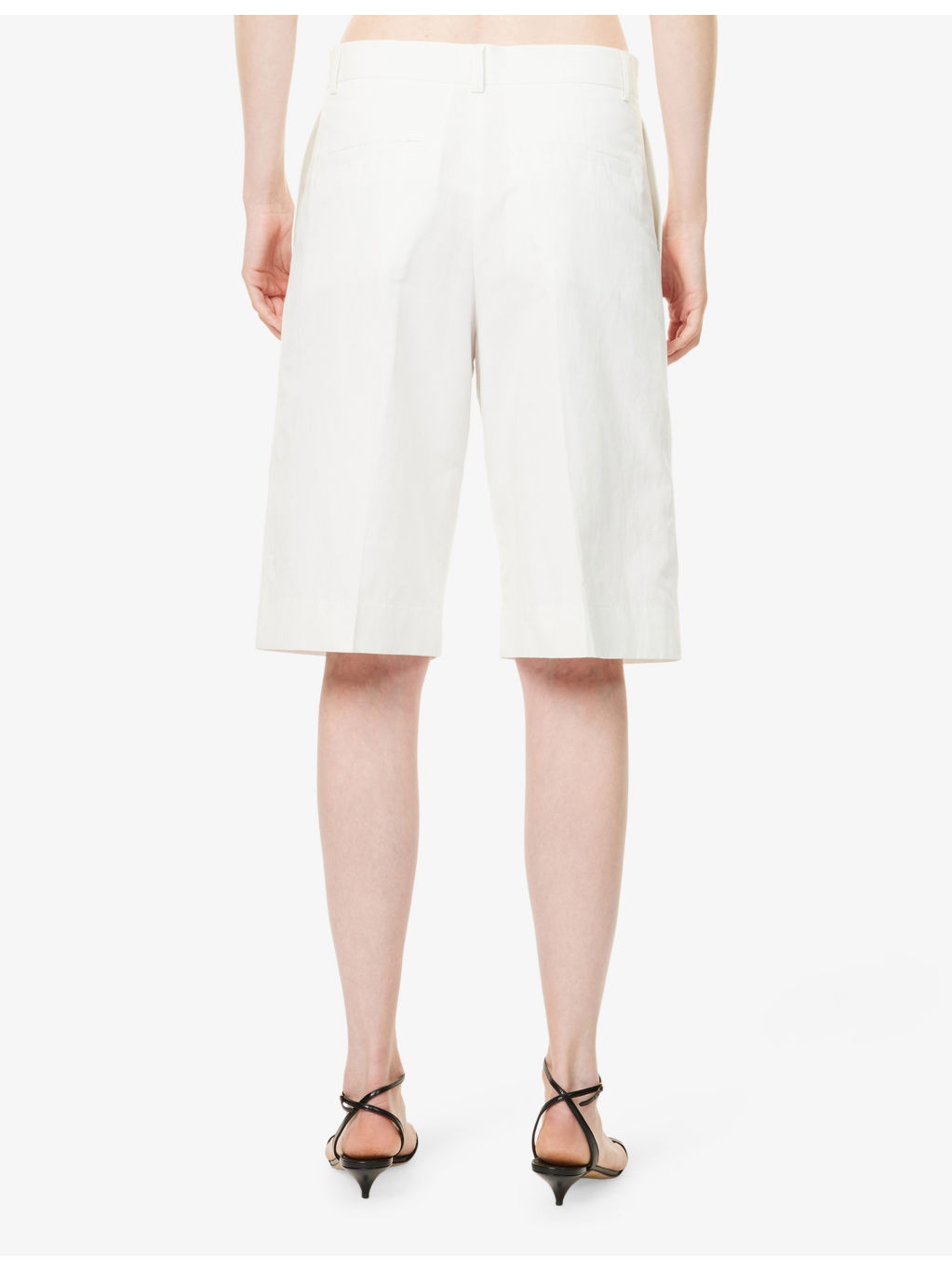 Tailored Straight-Leg Linen-Cotton Shorts - 4