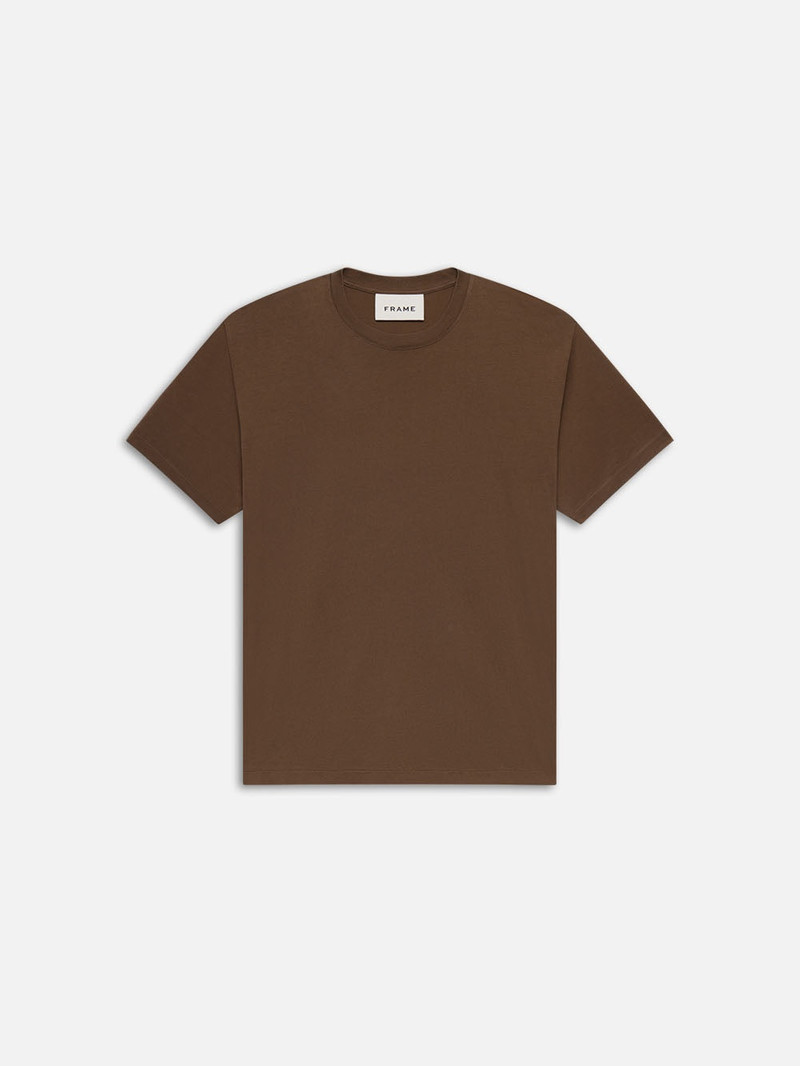 FRAME Logo Tee in Soft Mocha 1