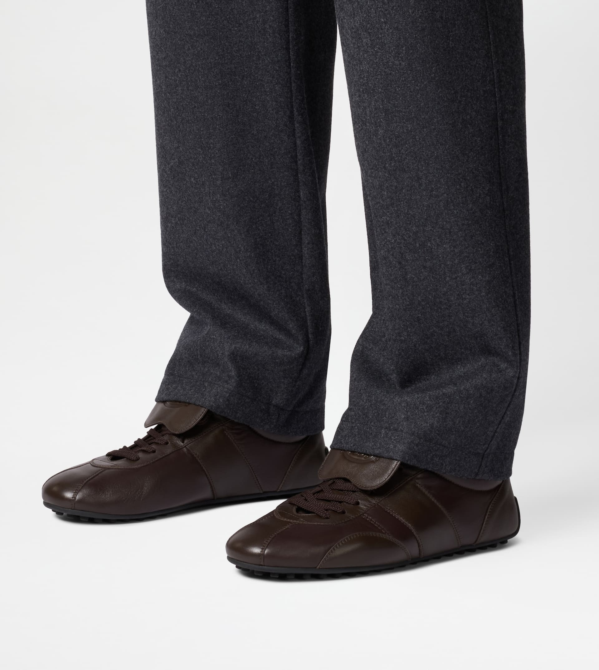 TOD'S T-MARATHON SNEAKERS IN LEATHER - BROWN - 7