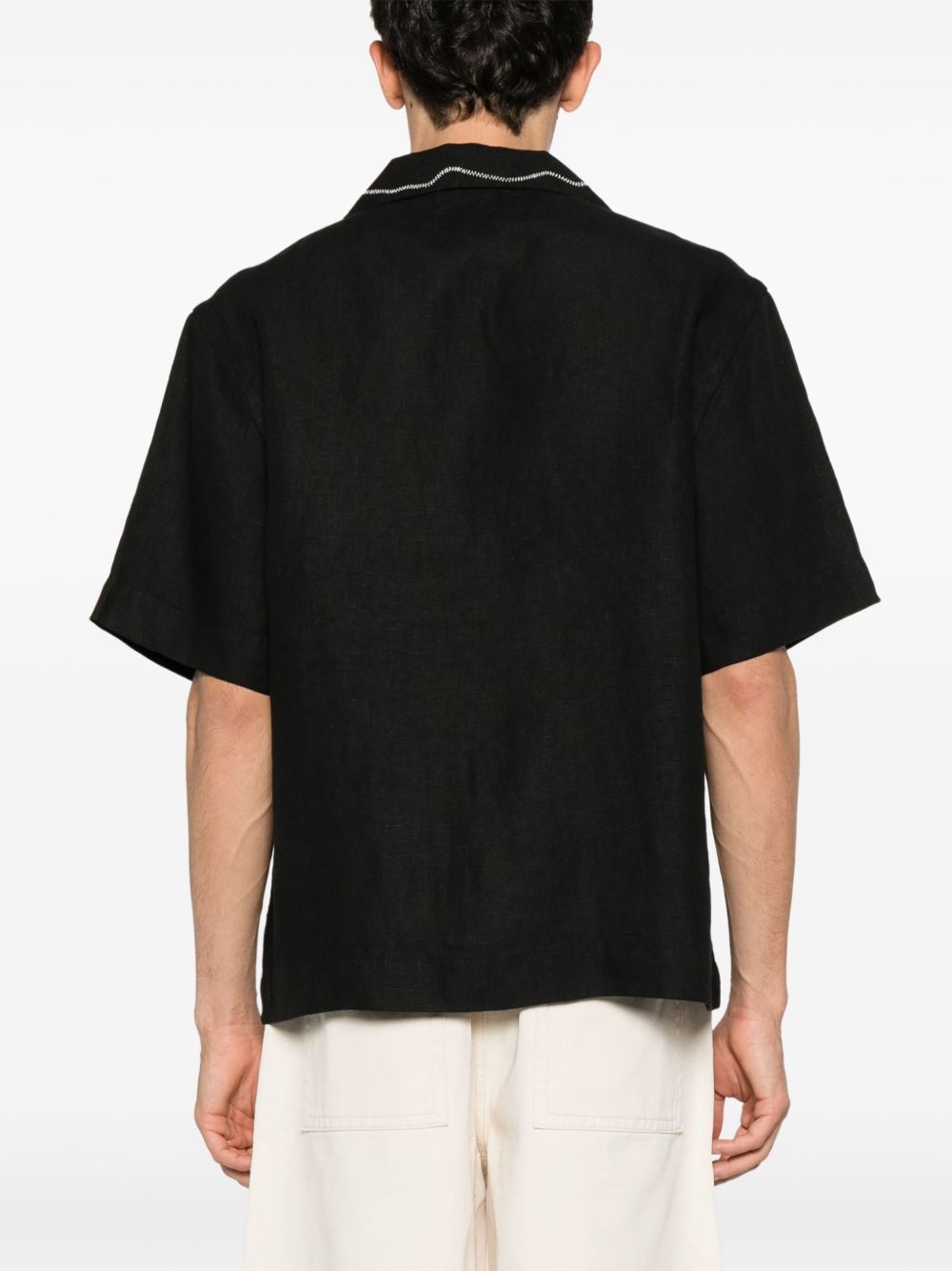 floral-embroidered shirt - 4