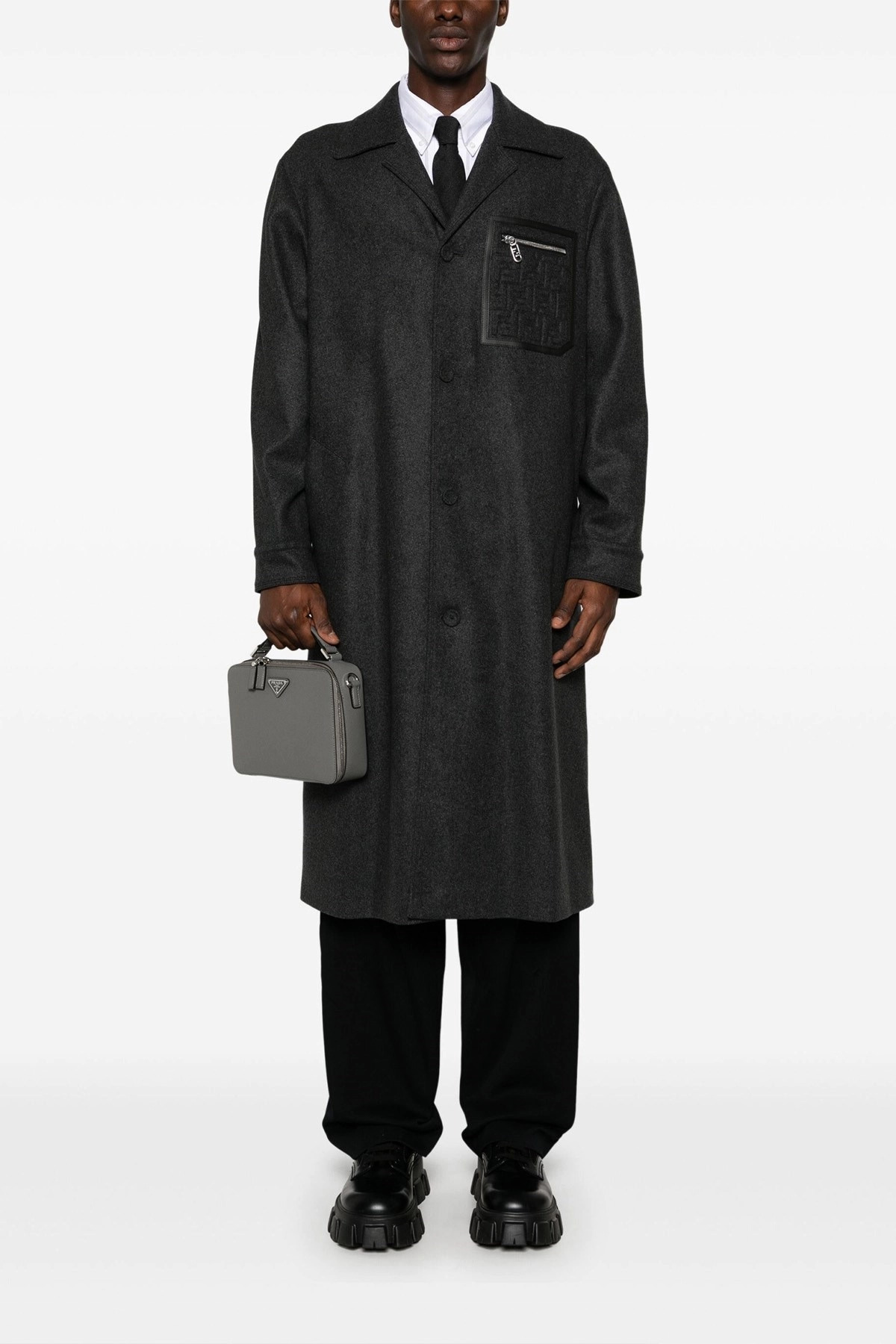 Single-breasted cashmere coat - 2
