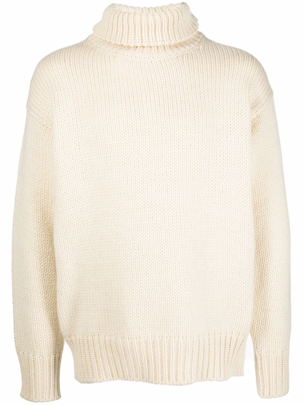 roll neck knitted jumper - 1