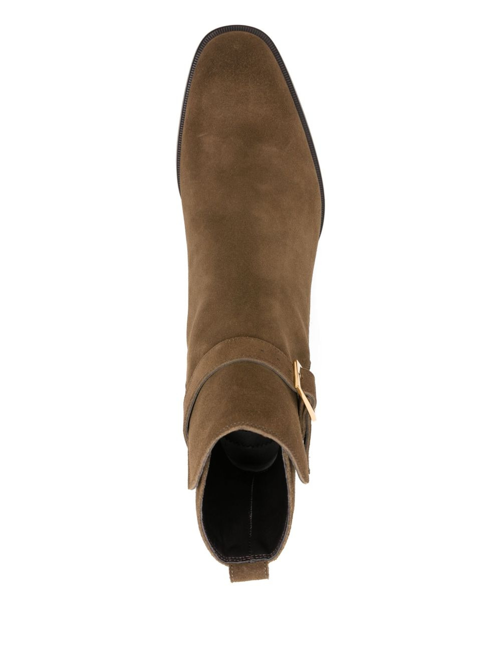 40mm buckled-strap suede boots - 4