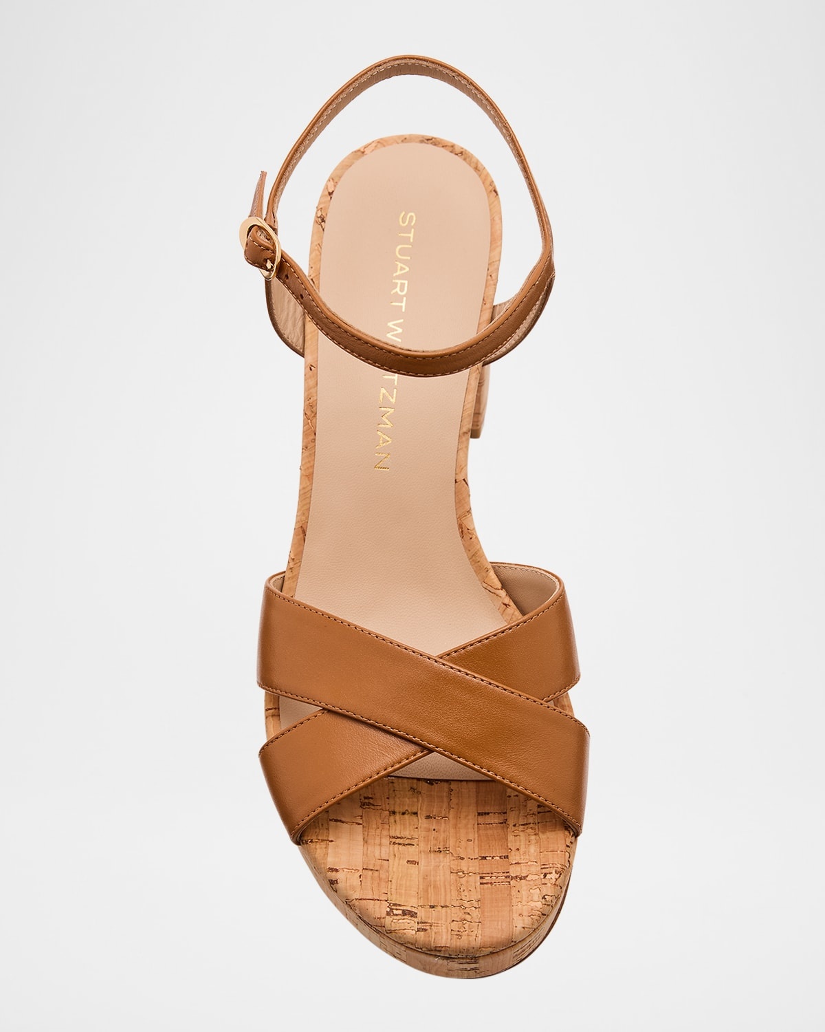Dayna Leather Crisscross Platform Sandals - 6