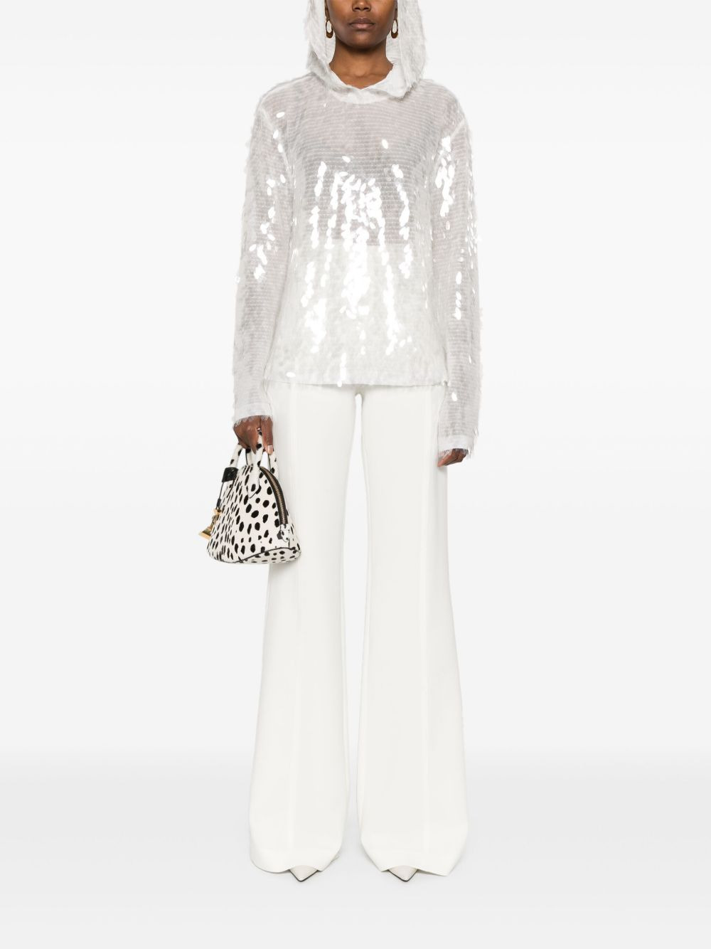 sequin-embellished hoodie - 2