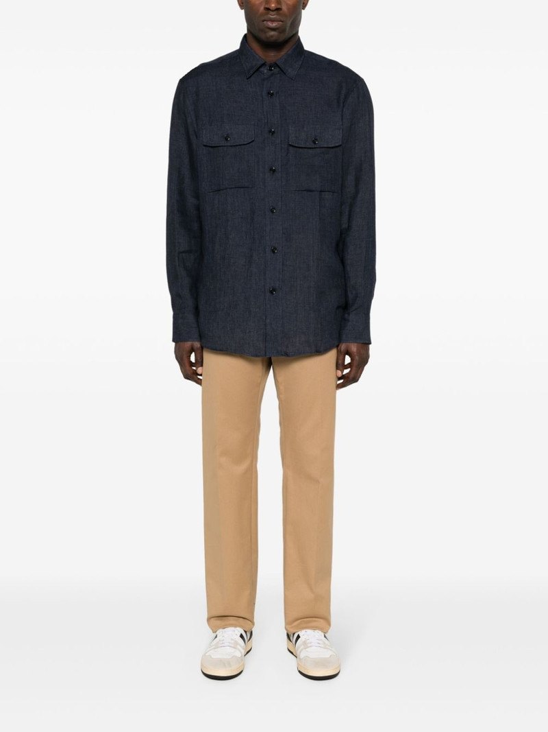 Brioni button-up linen shirt outlook