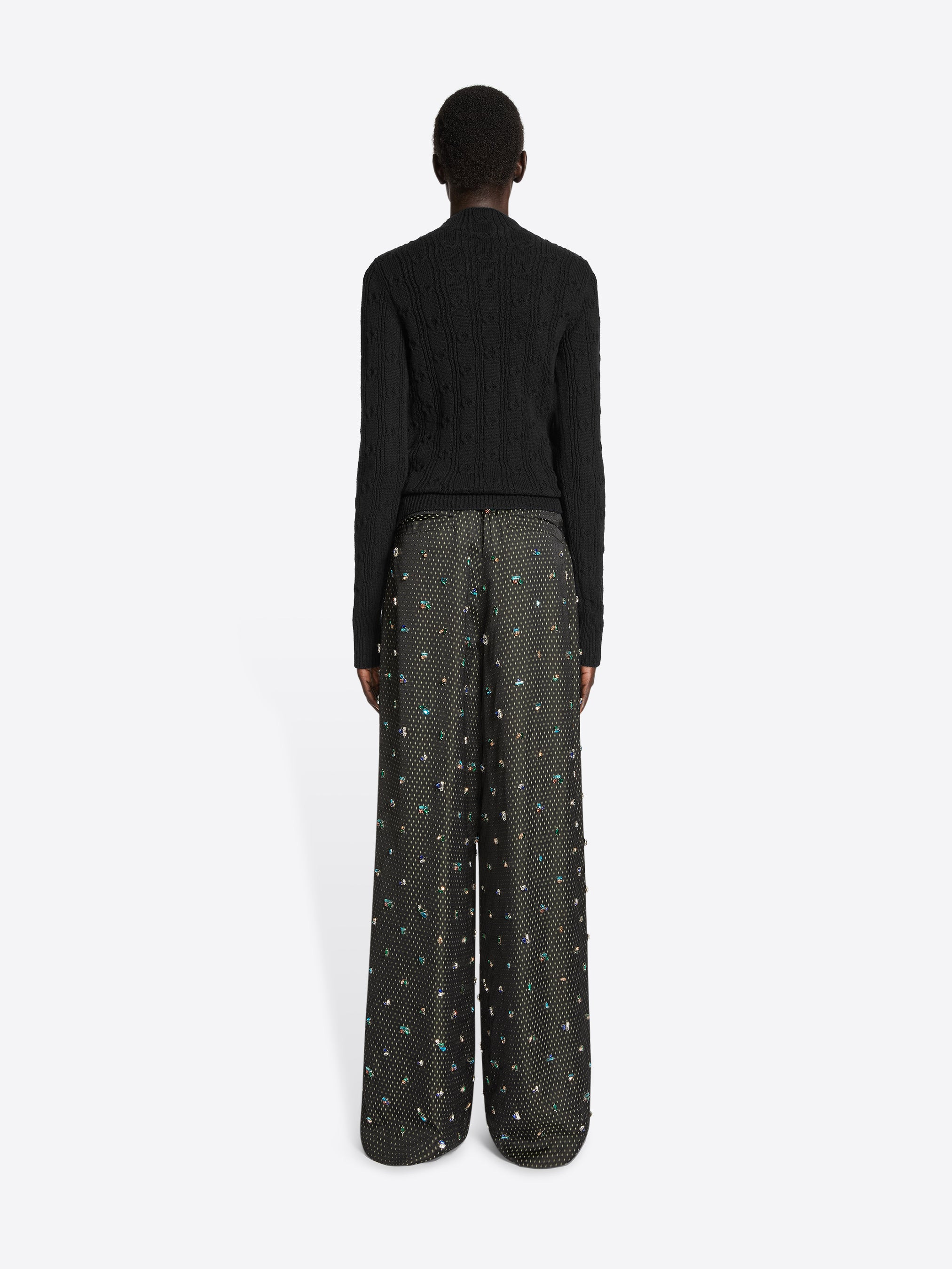 EMBELLISHED WIDE LEG PANTS - 4