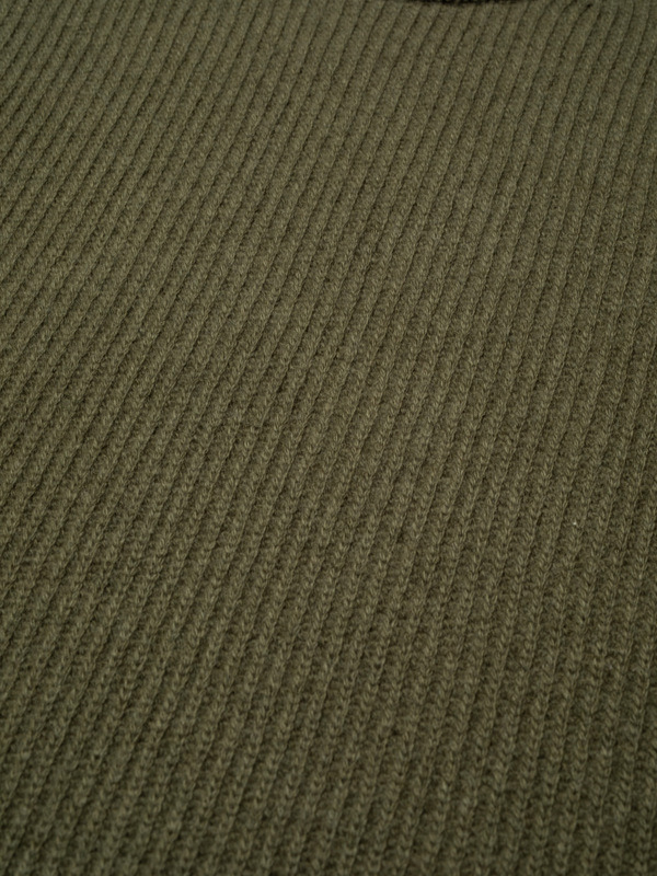 August Rib Wool Sweater Olive - 4