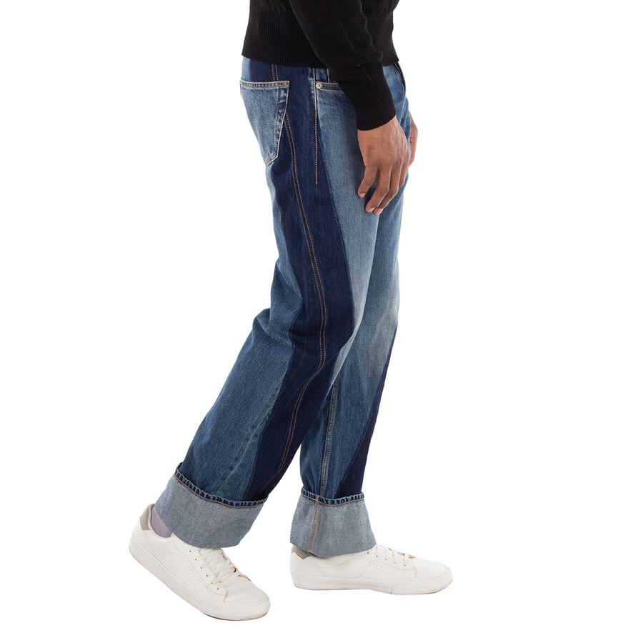 Alexander Mcqueen Men's Blue Washed Twisted Jeans - 2